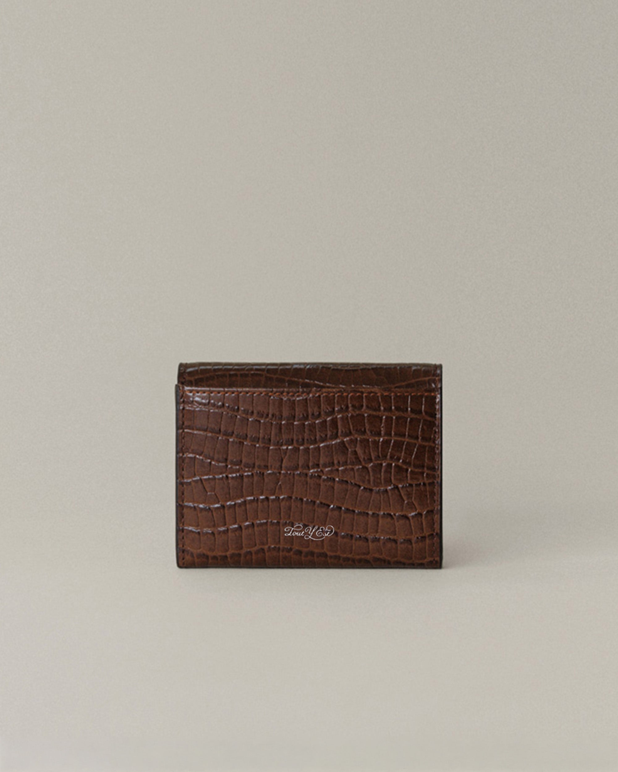 PORTE CARTES LOQUET CROCO BROWN – TOUT Y EST JP