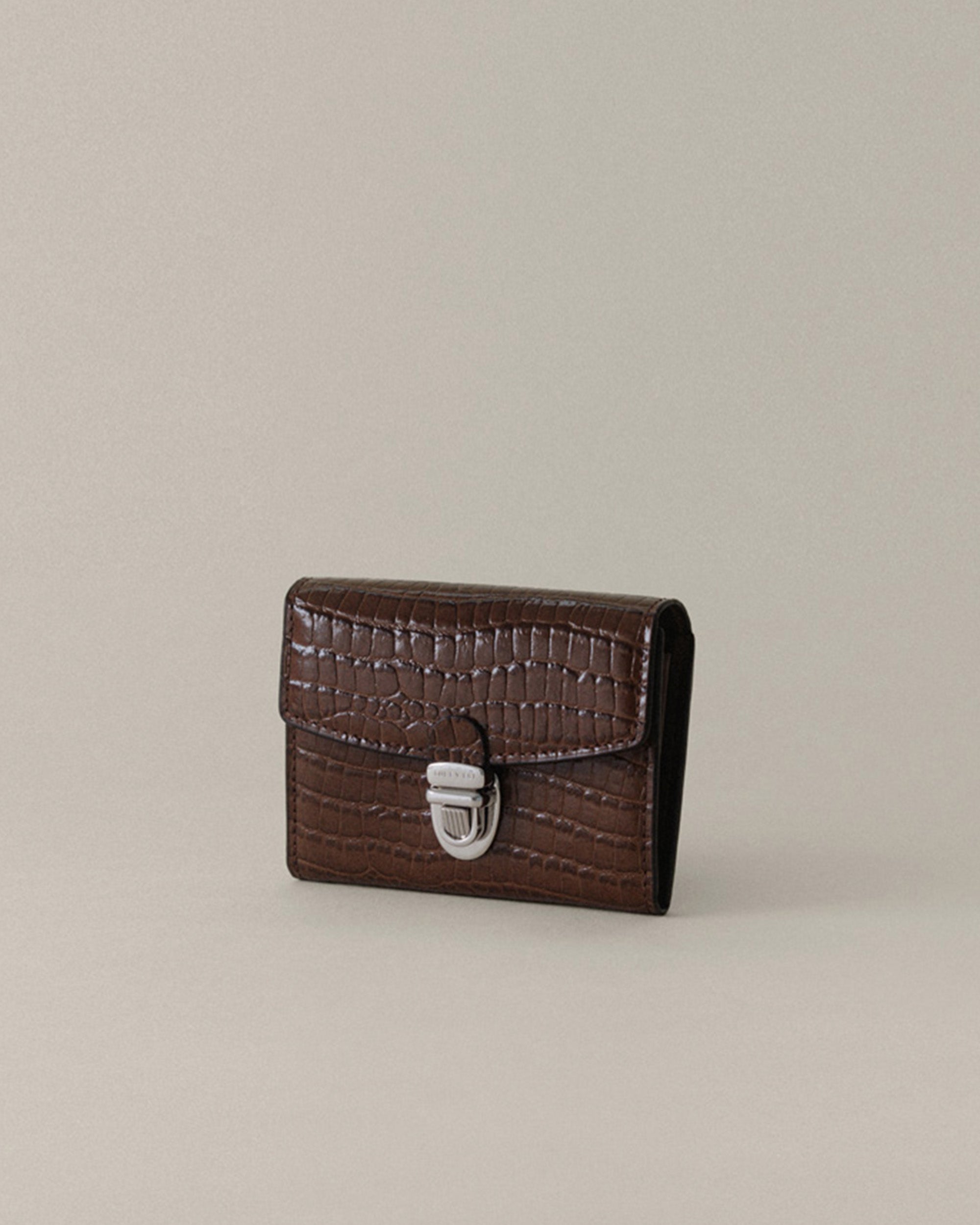 PORTE CARTES LOQUET CROCO BROWN – TOUT Y EST JP