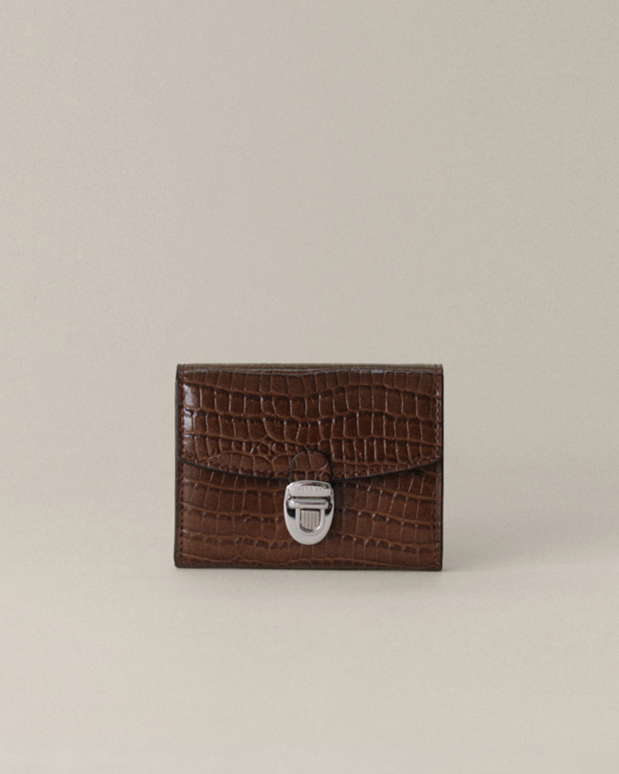 PORTE CARTES LOQUET CROCO BROWN – TOUT Y EST JP