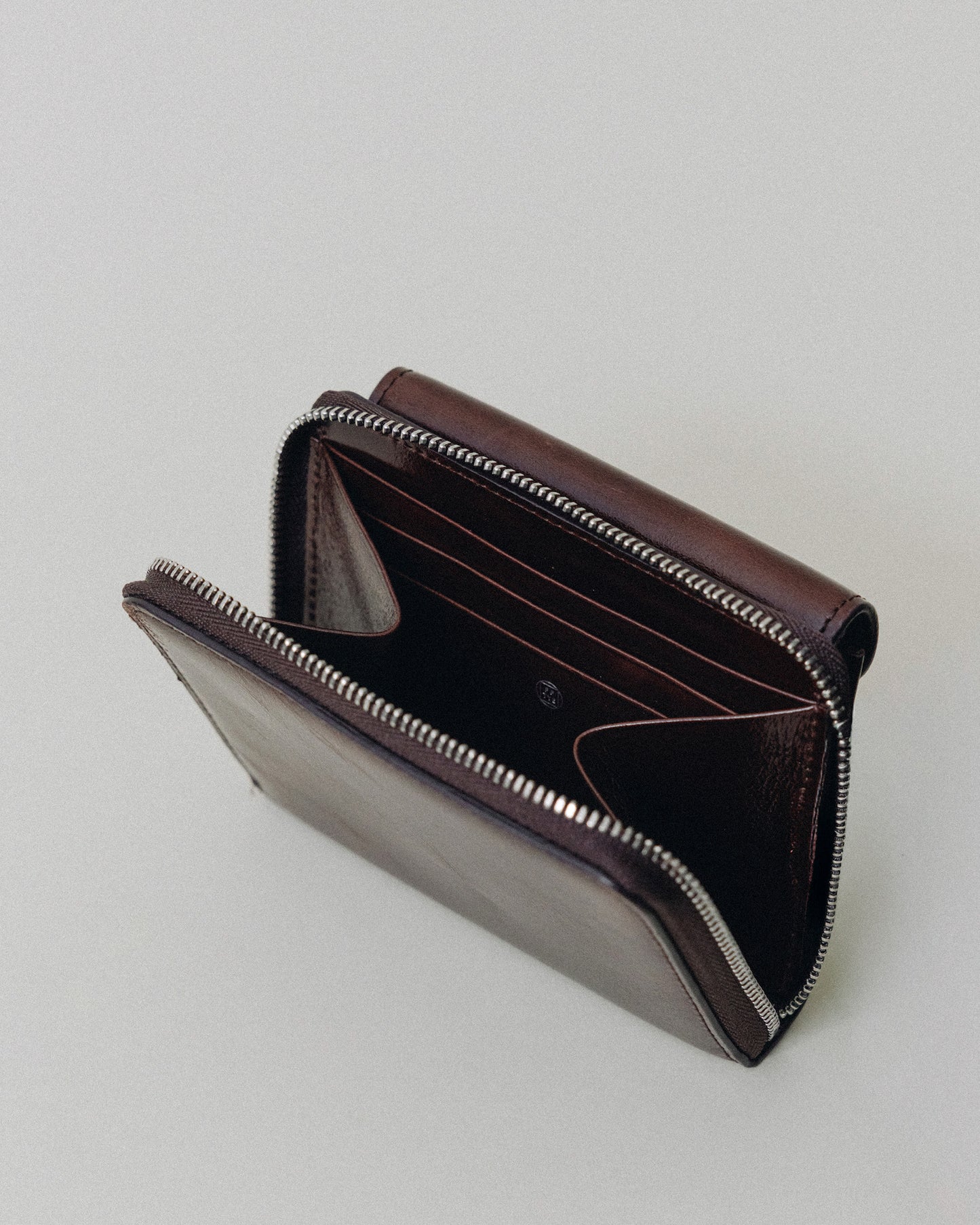PORTE CARTES LOQUET ZIPPÉ BROWN
