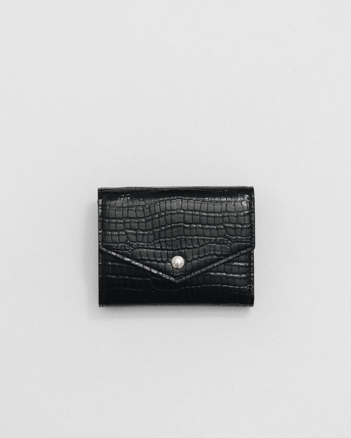 PORTEFEUILLE SNAP CROCO BLACK
