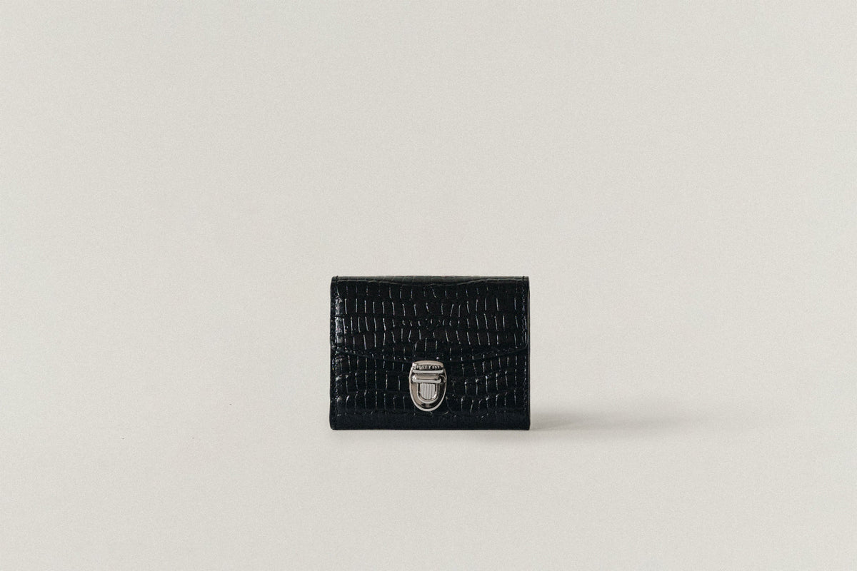 PORTE CARTES LOQUET CROCO BLACK – TOUT Y EST JP