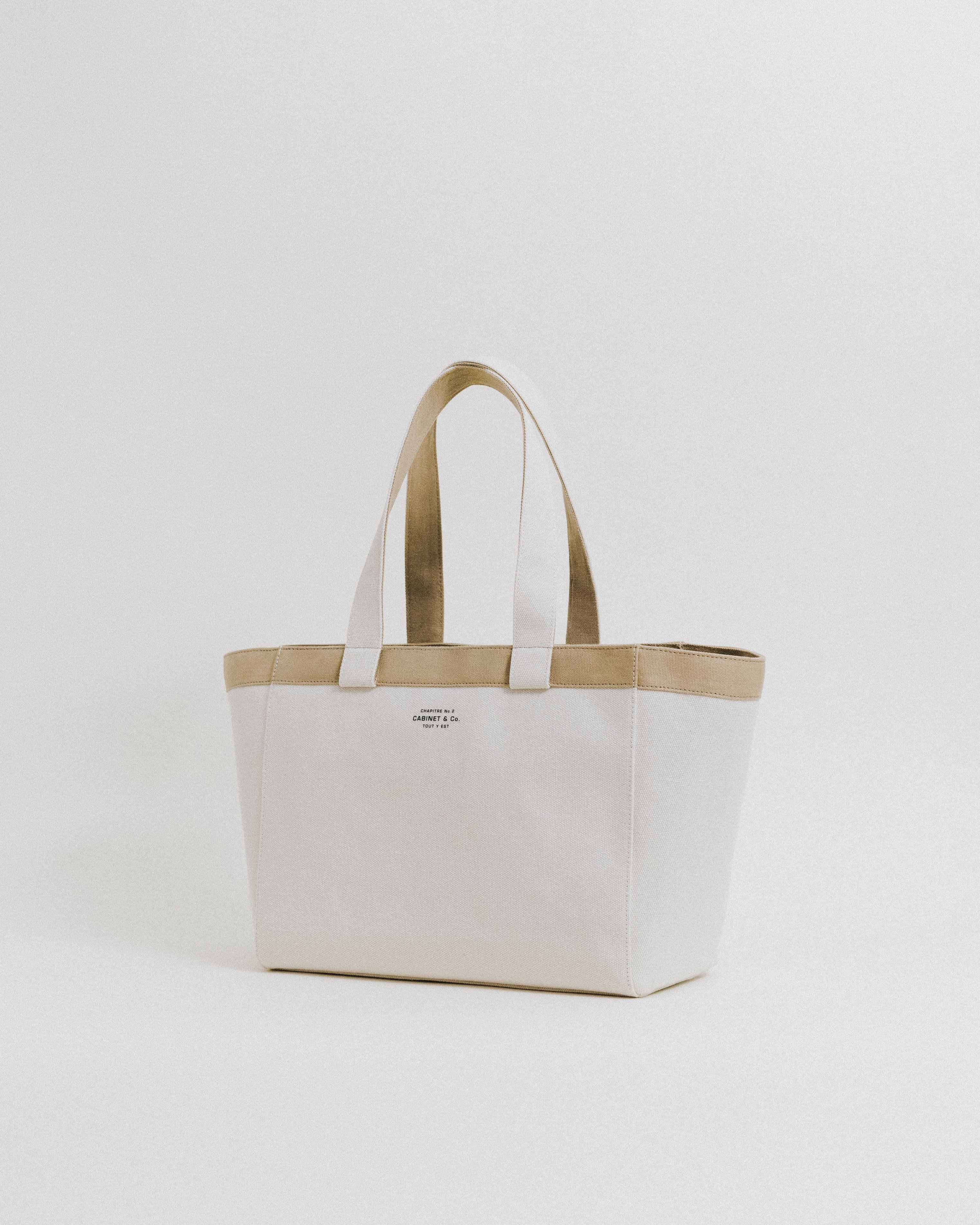 Tout y est ベージュ ハンドバッグ ジッパー付き CABINET&CO. TOTE LARGE BEIGE – TOUT Y EST JP