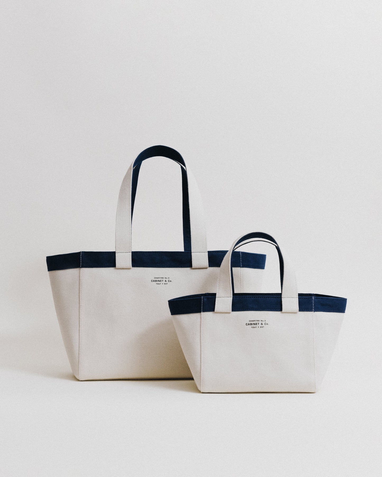 CABINET&CO. TOTE SMALL NAVY