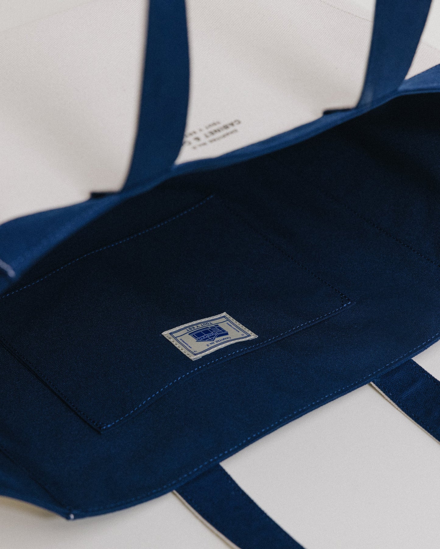 CABINET&CO. TOTE LARGE NAVY