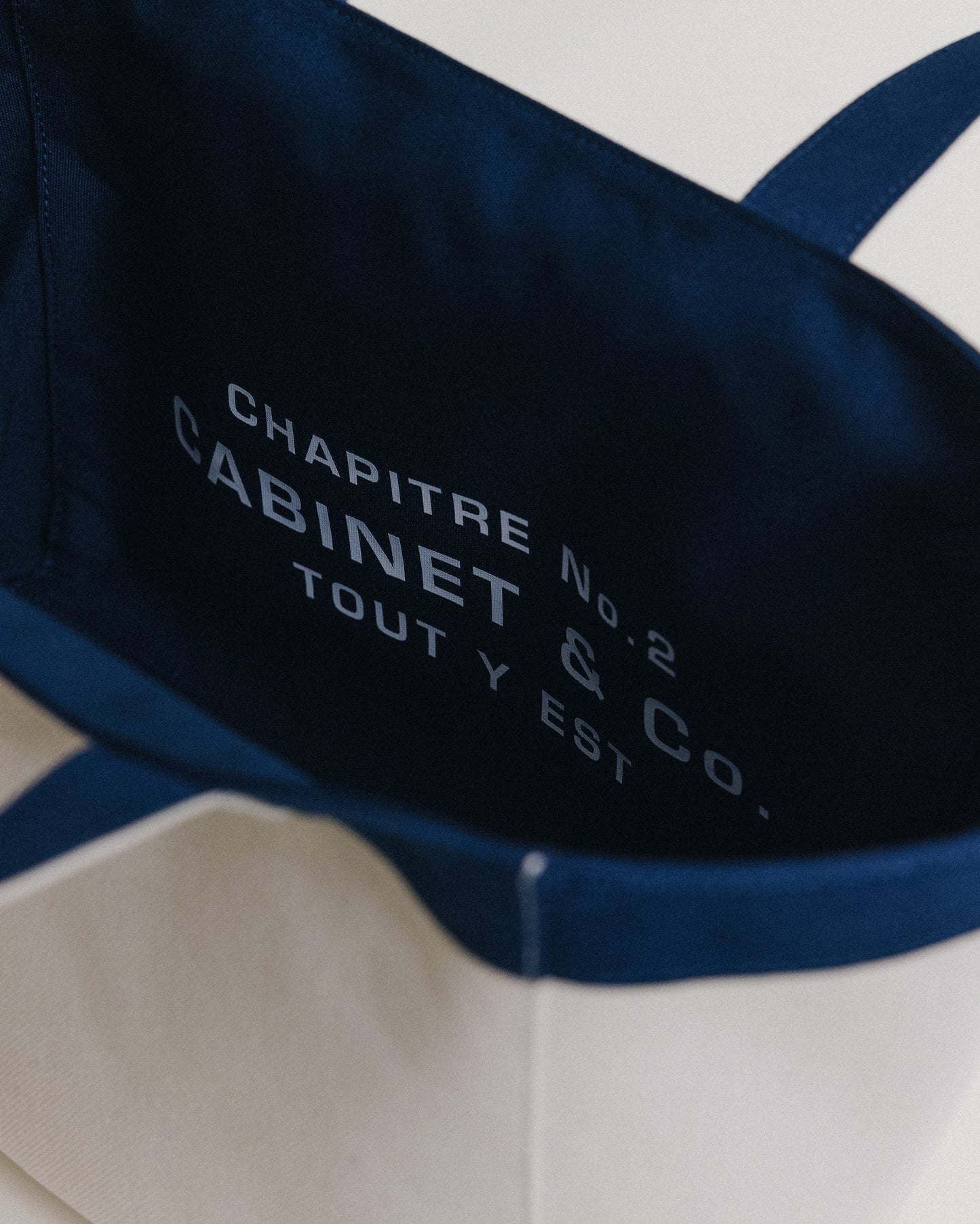 CABINET&CO. TOTE LARGE NAVY