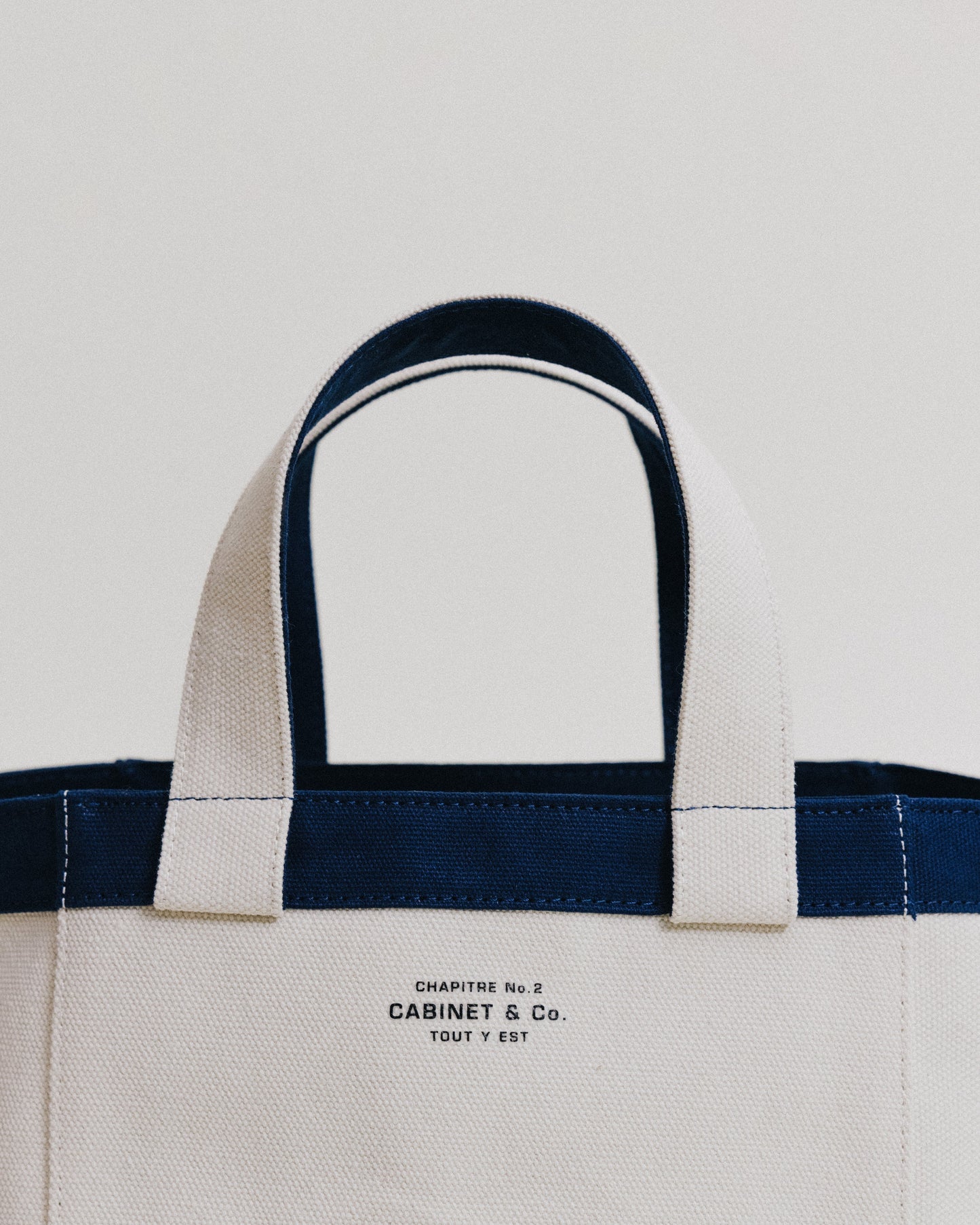 CABINET&CO. TOTE SMALL NAVY
