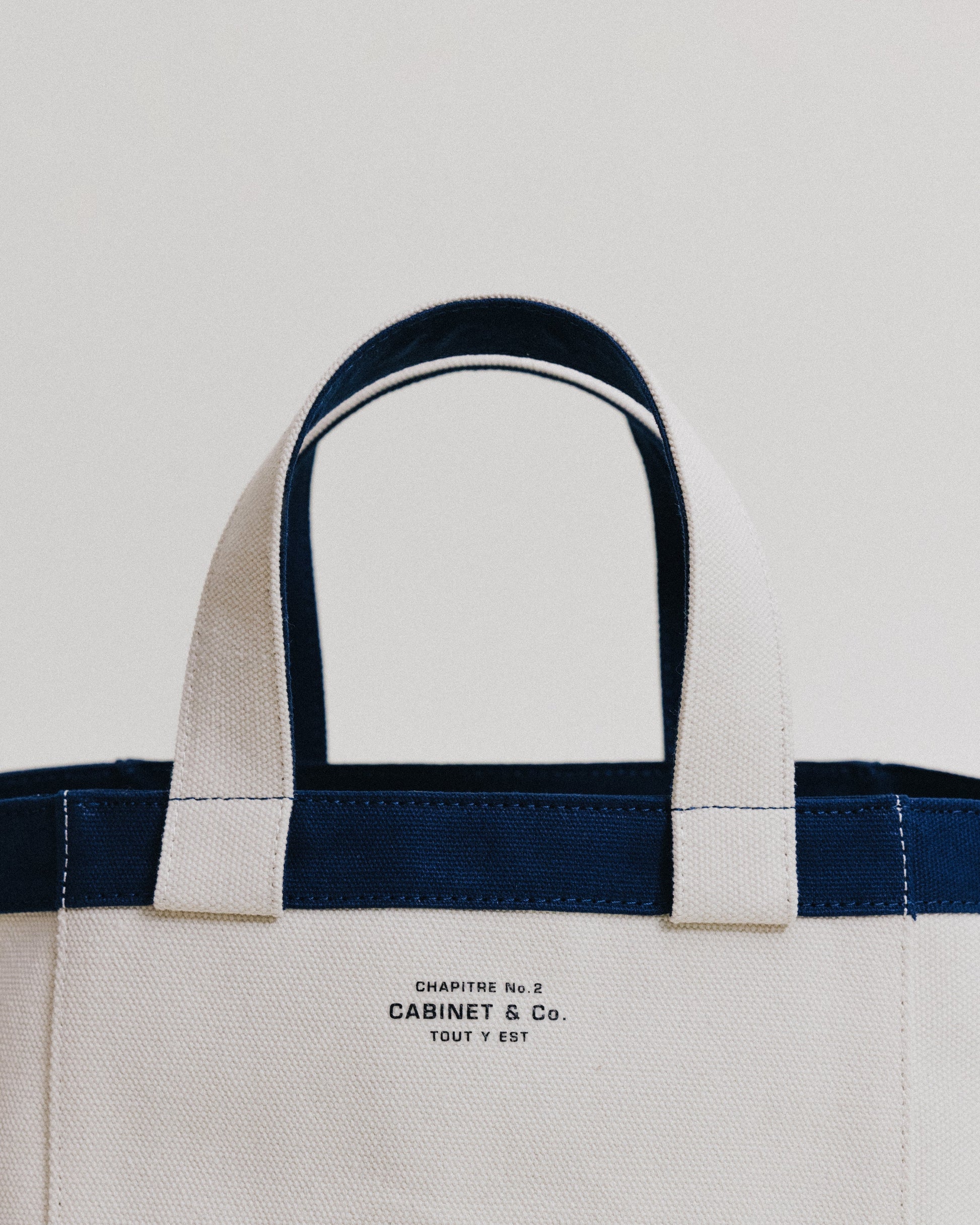 CABINET&CO. TOTE SMALL NAVY