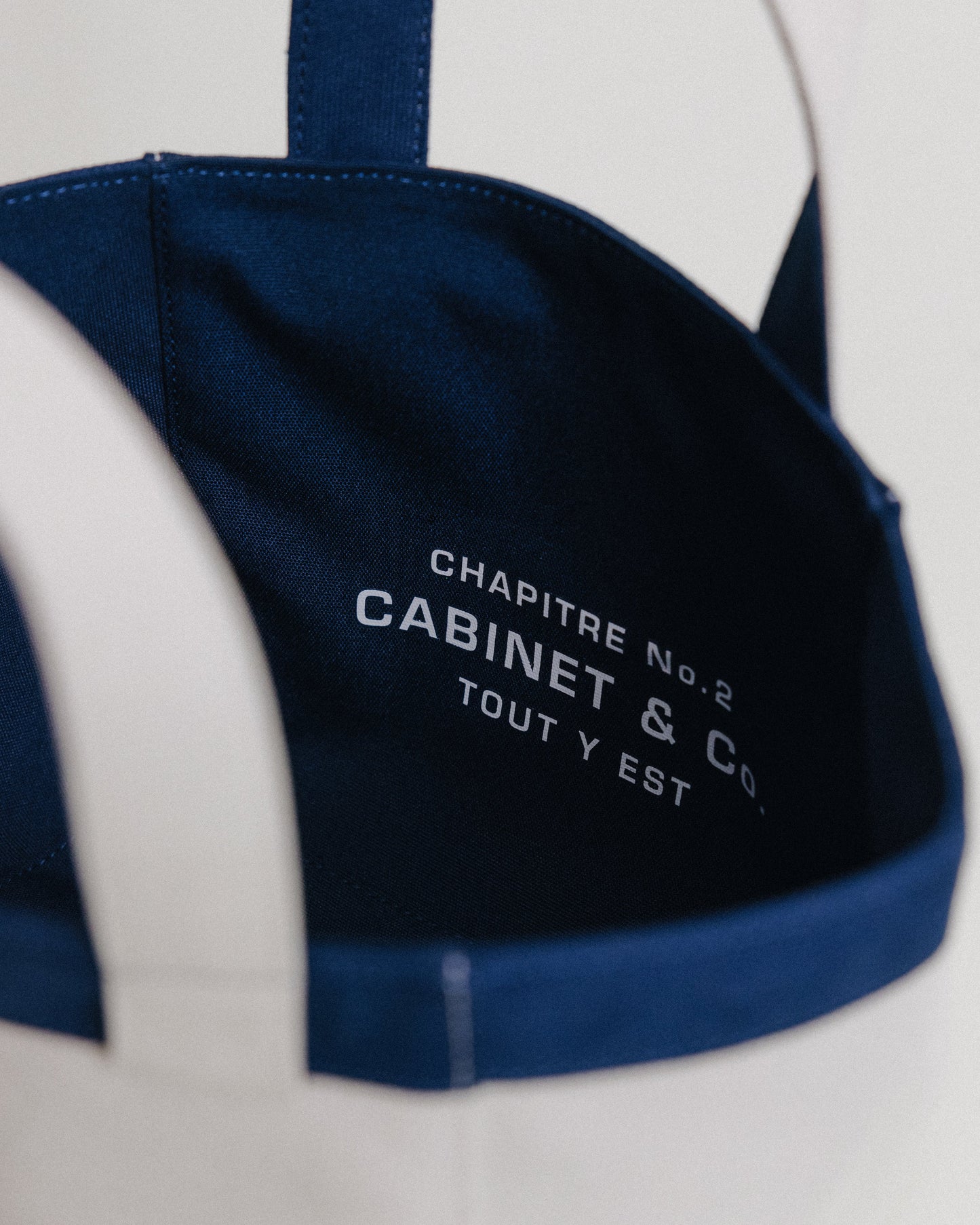 CABINET&CO. TOTE SMALL NAVY