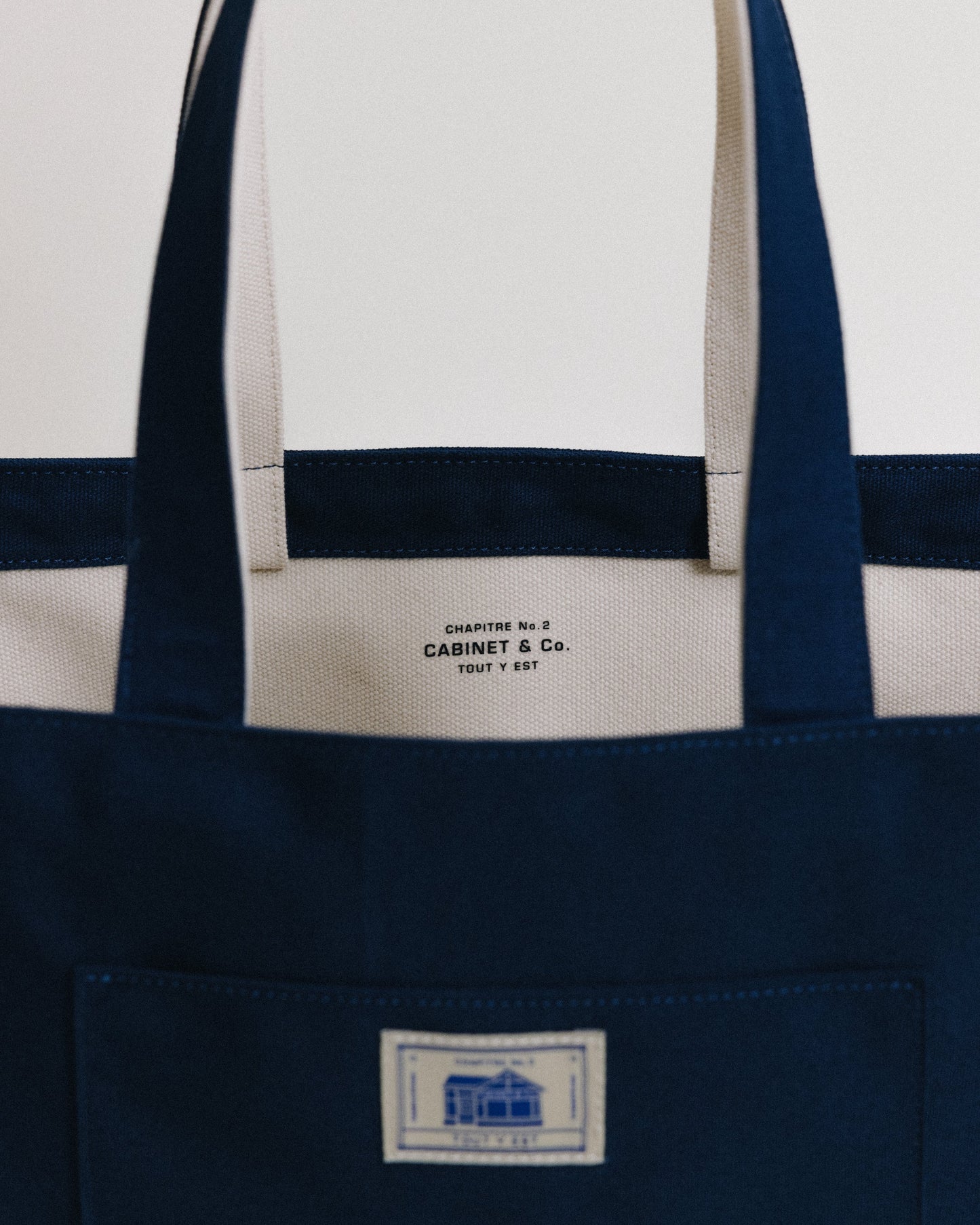 CABINET&CO. TOTE LARGE NAVY