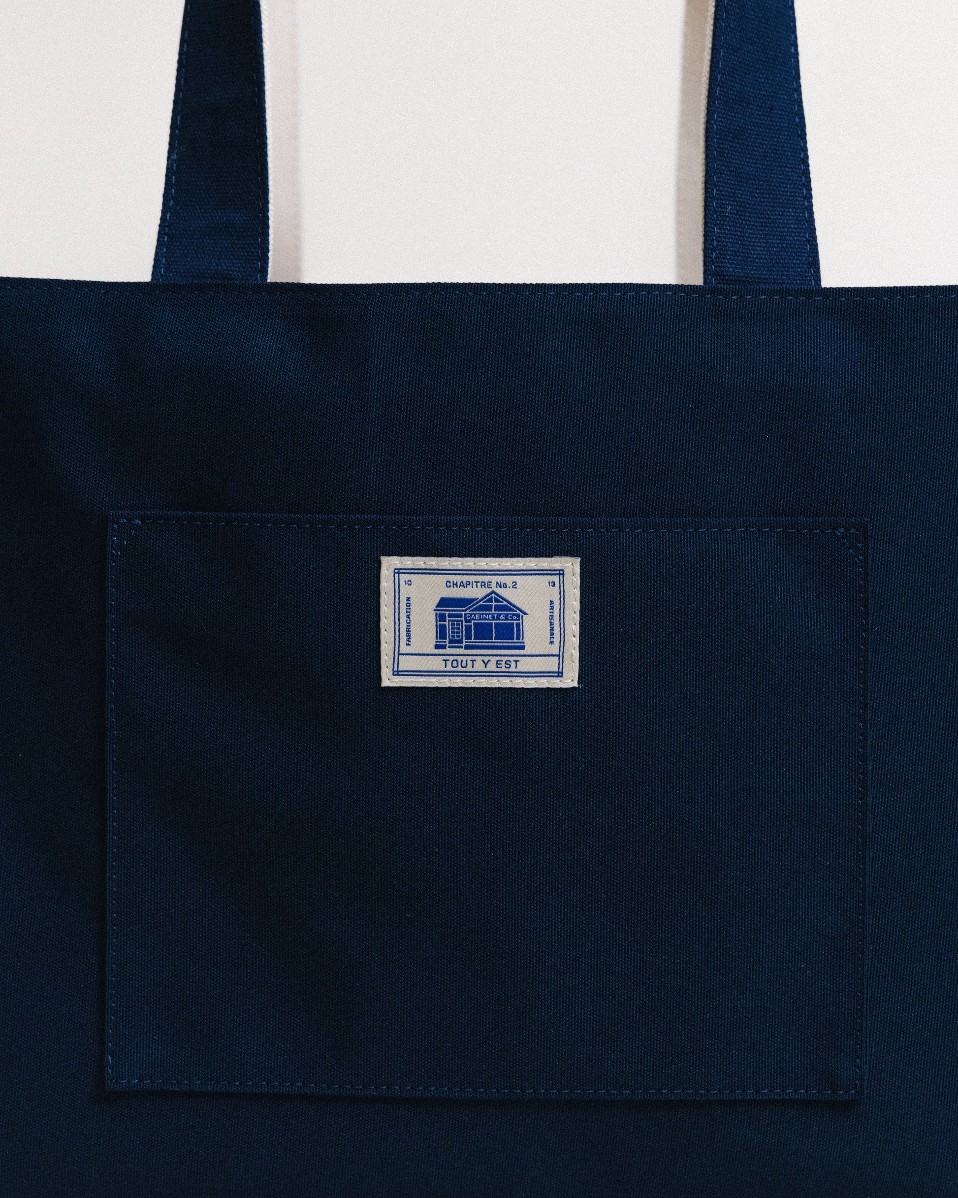 CABINET&CO. TOTE LARGE NAVY