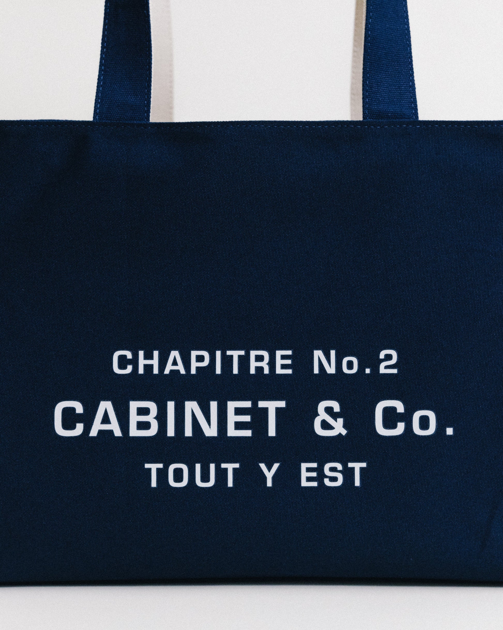 CABINET&CO. TOTE LARGE NAVY