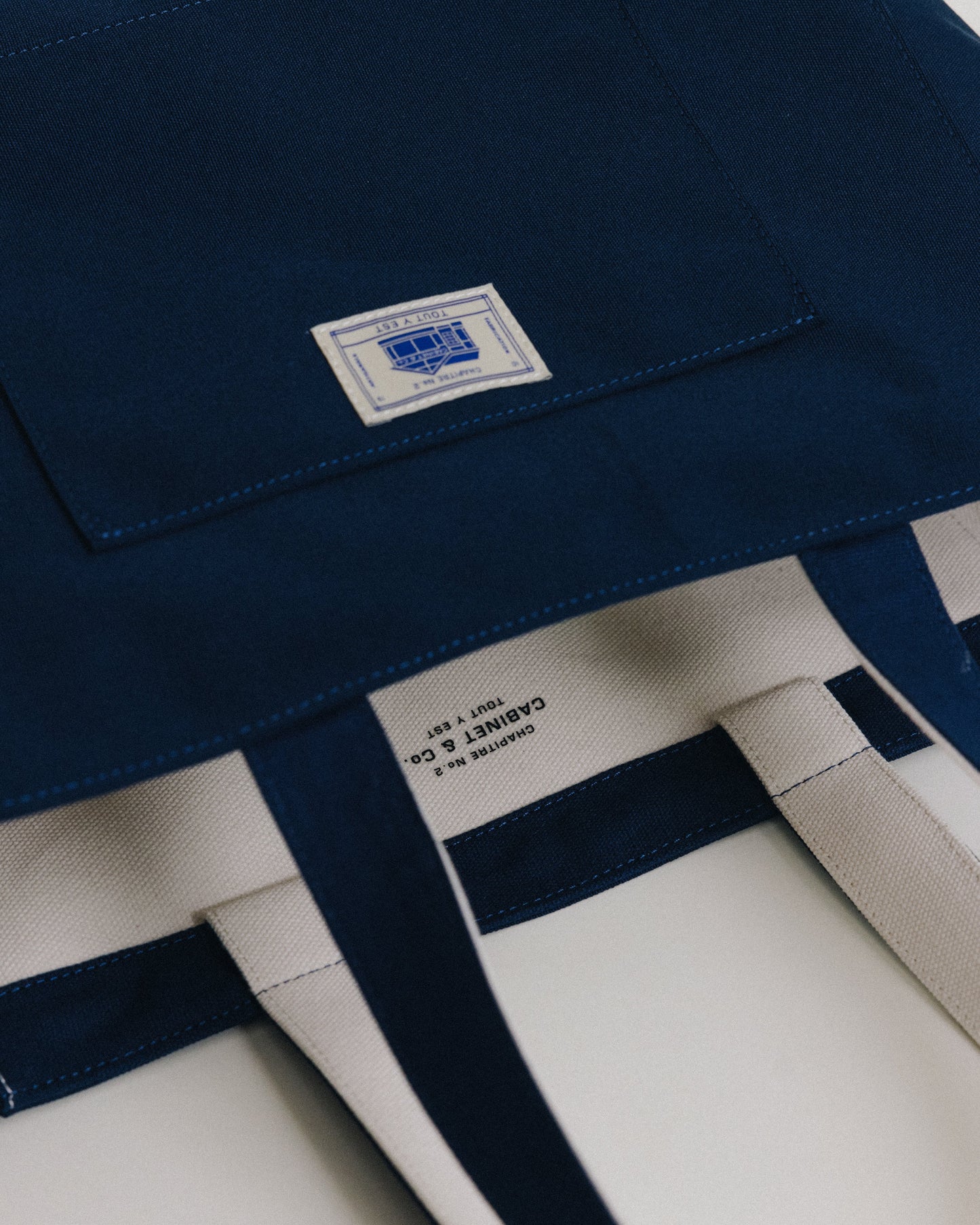 CABINET&CO. TOTE LARGE NAVY