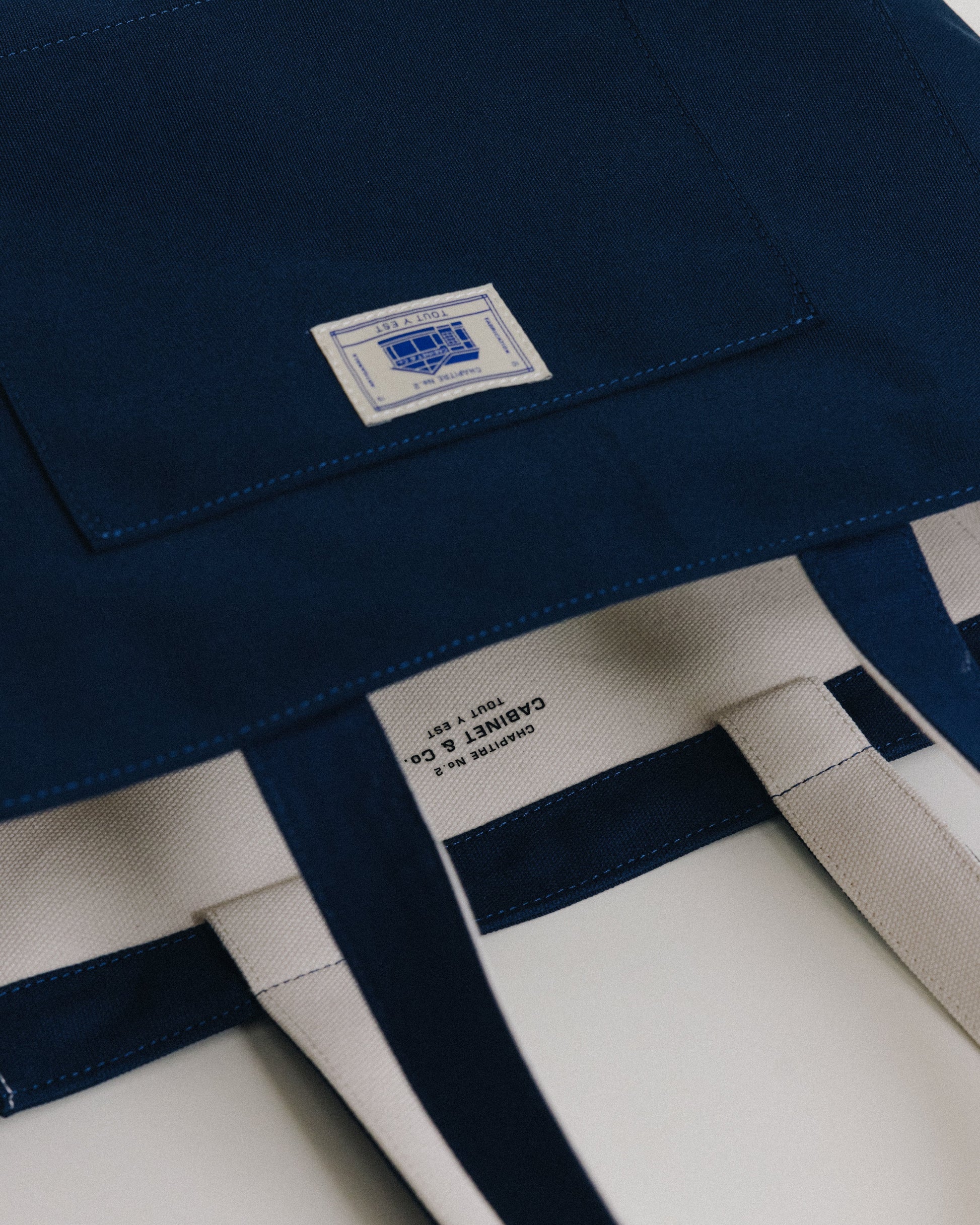 CABINET&CO. TOTE LARGE NAVY