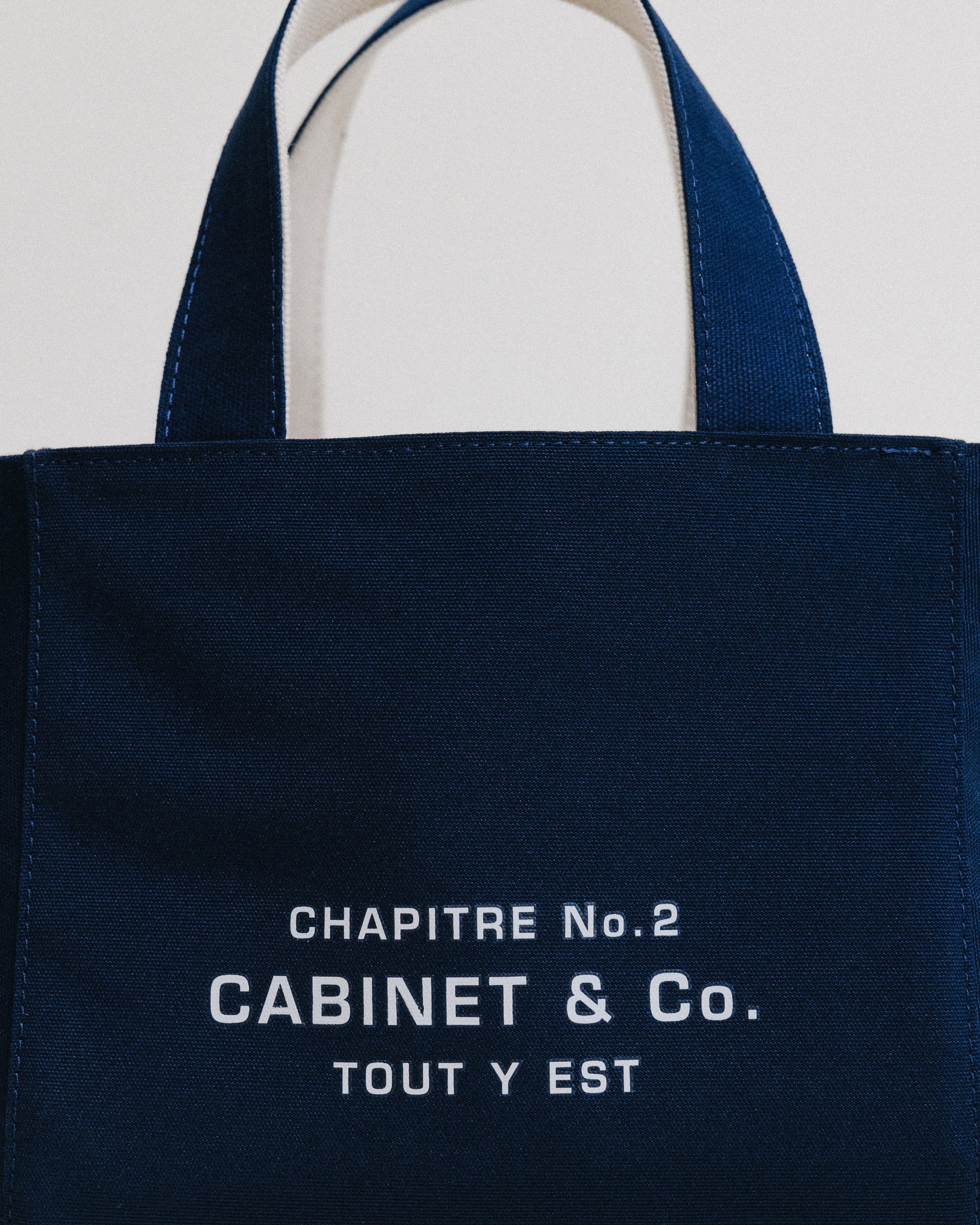 CABINET&CO. TOTE SMALL NAVY