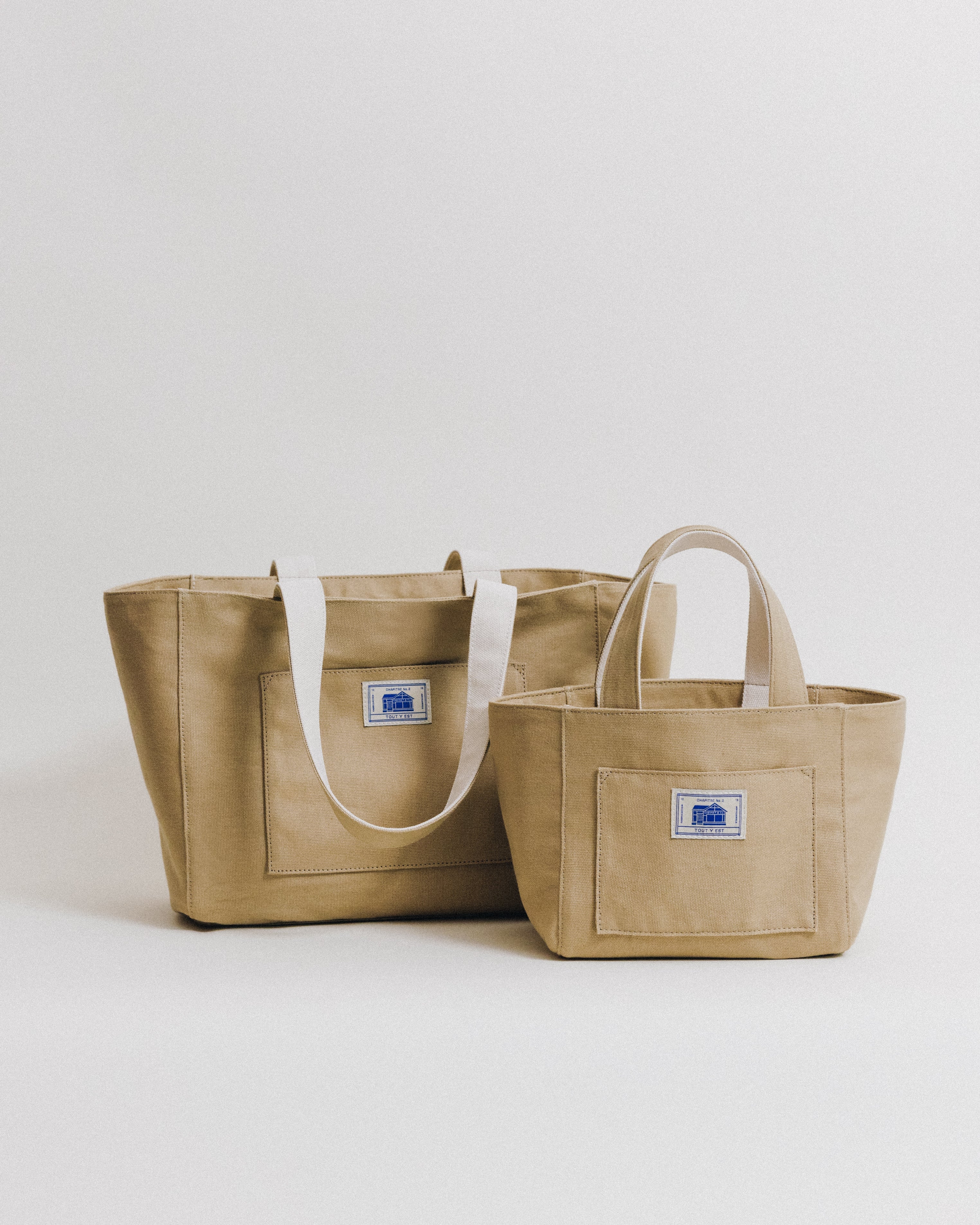 Tout y est ベージュ ハンドバッグ ジッパー付き CABINET&CO. TOTE LARGE BEIGE – TOUT Y EST JP