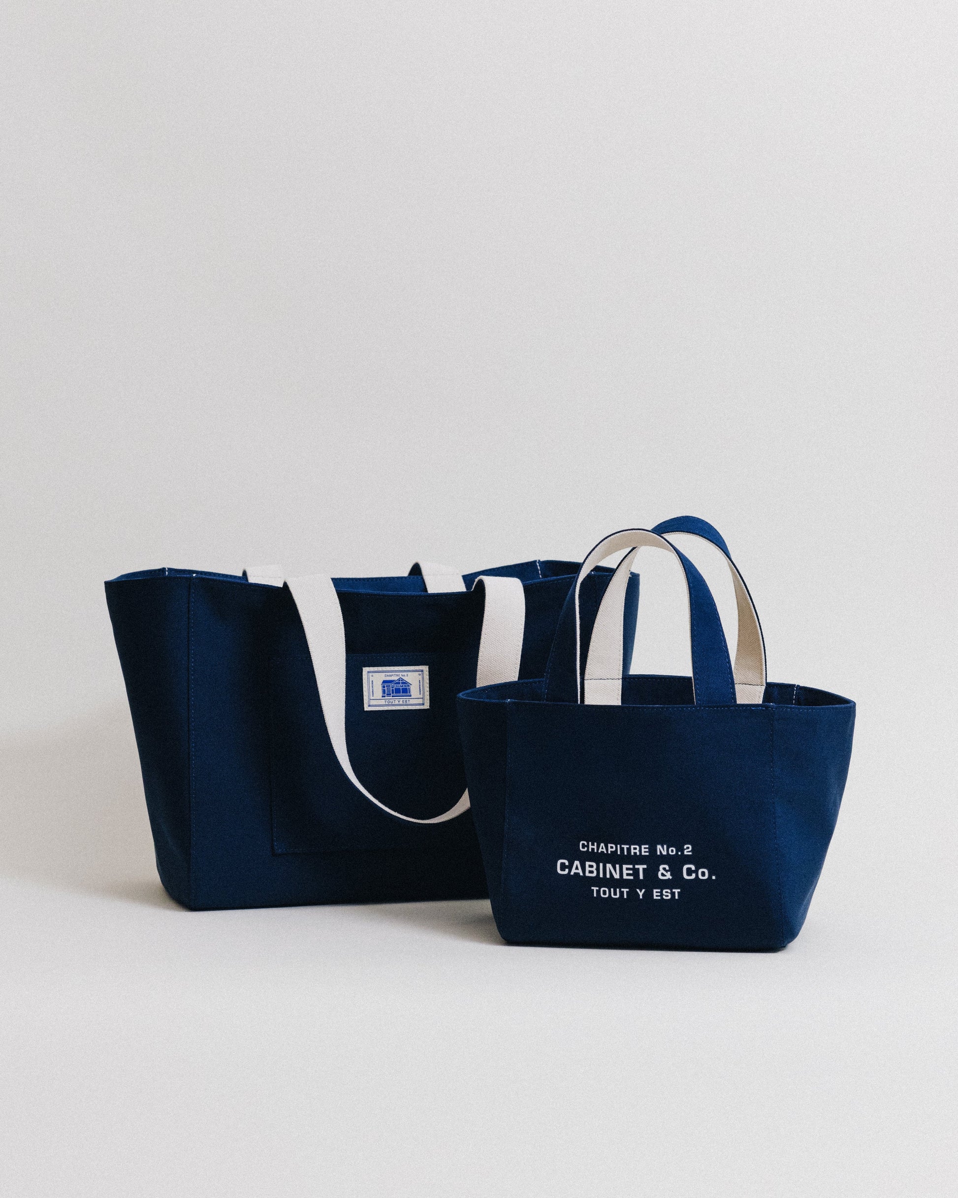 CABINET&CO. TOTE SMALL NAVY