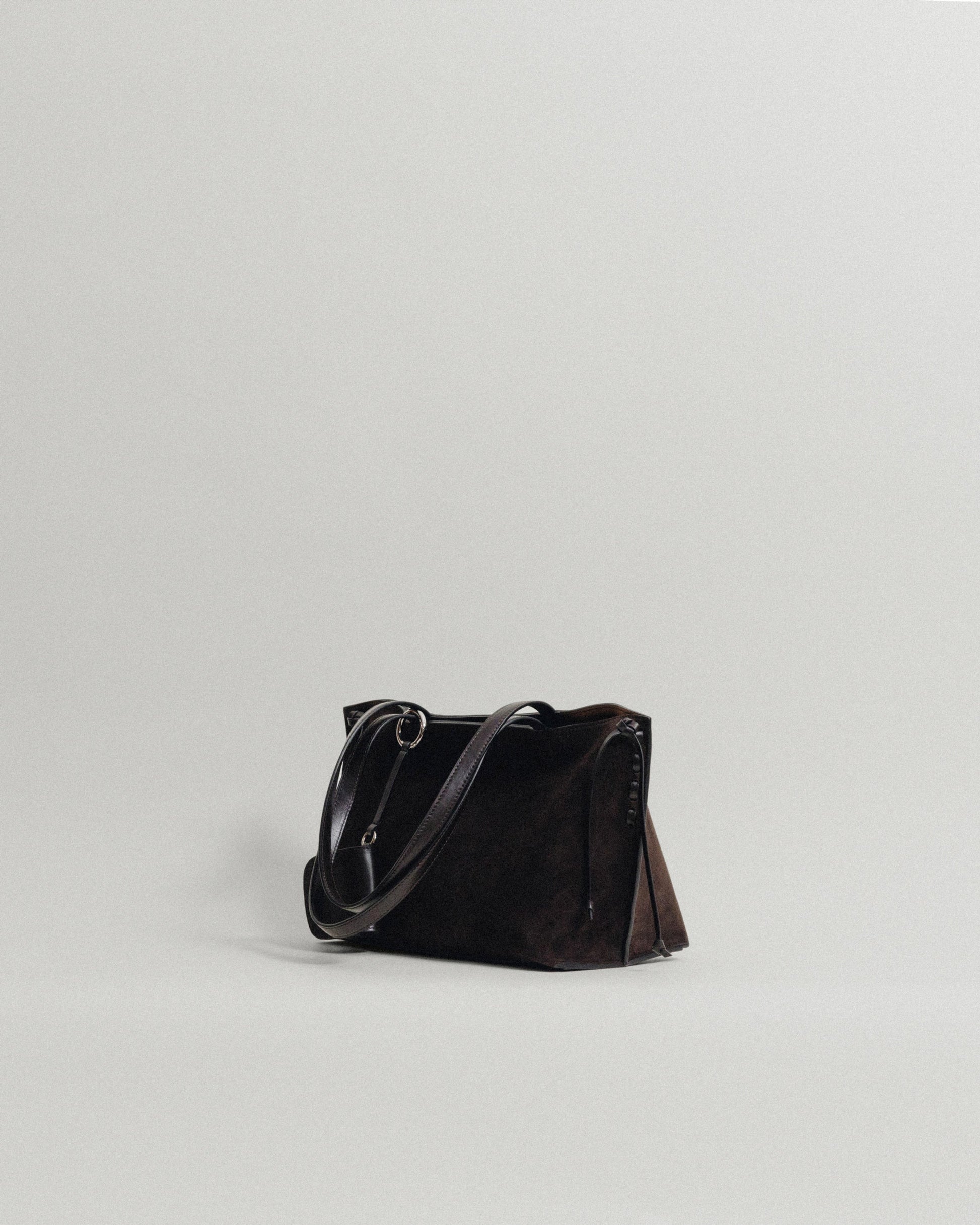 SAC TRESSÉ SMALL SUEDE BROWN