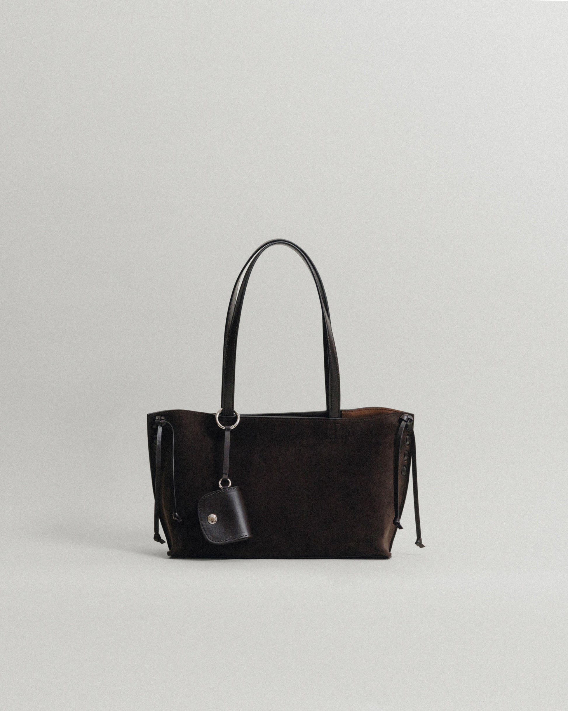 SAC TRESSÉ SMALL SUEDE BROWN