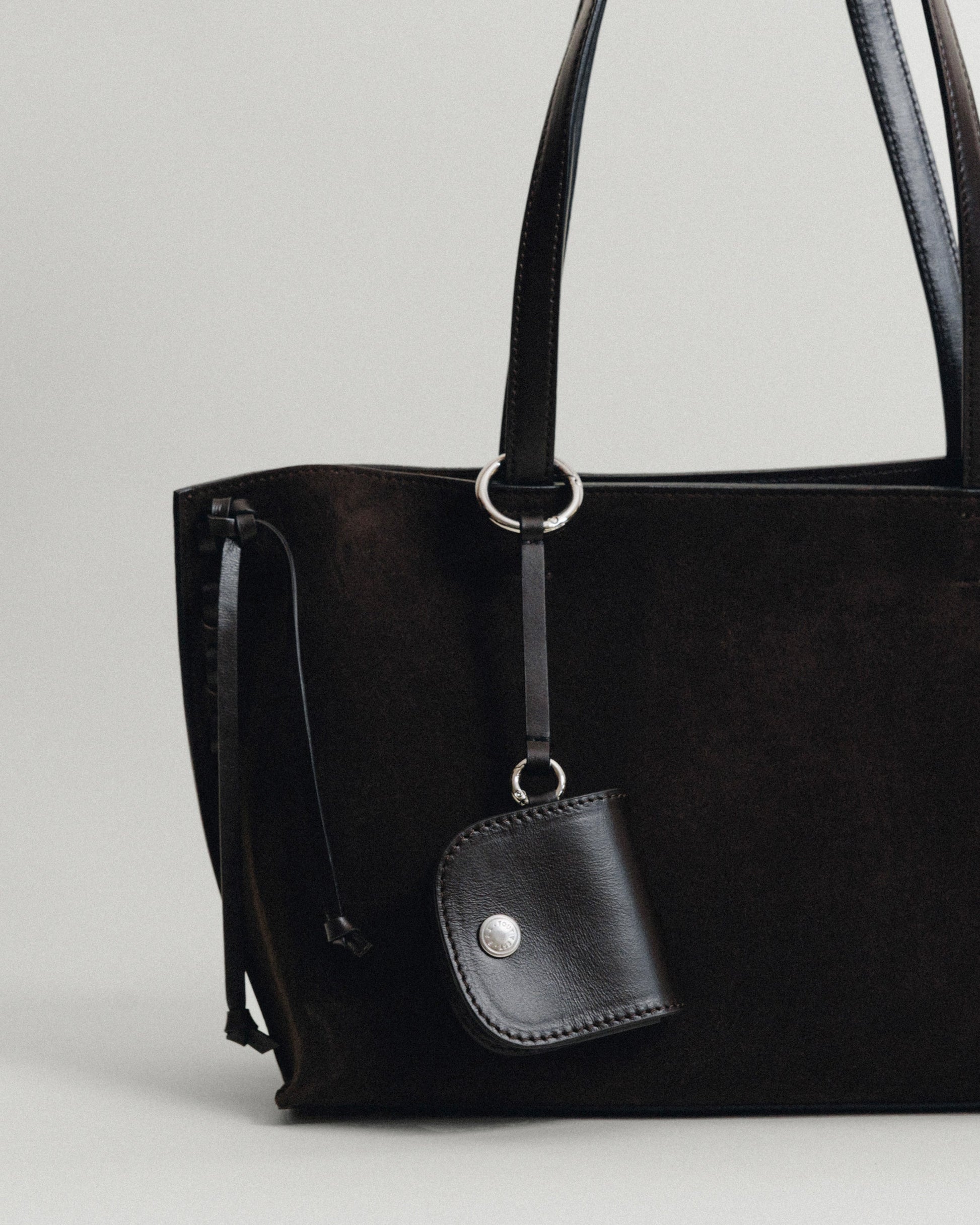 SAC TRESSÉ SMALL SUEDE BROWN