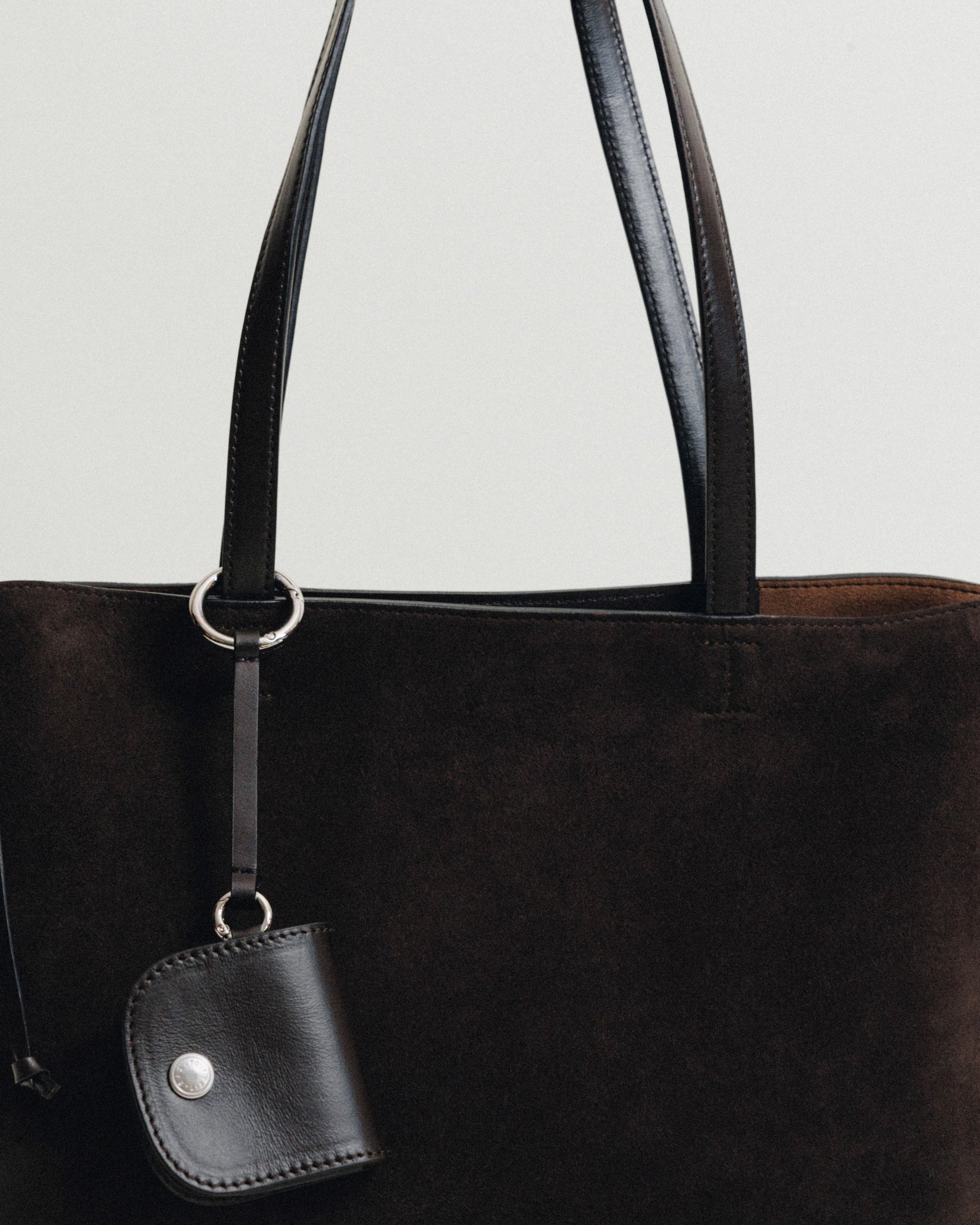 SAC TRESSÉ SMALL SUEDE BROWN