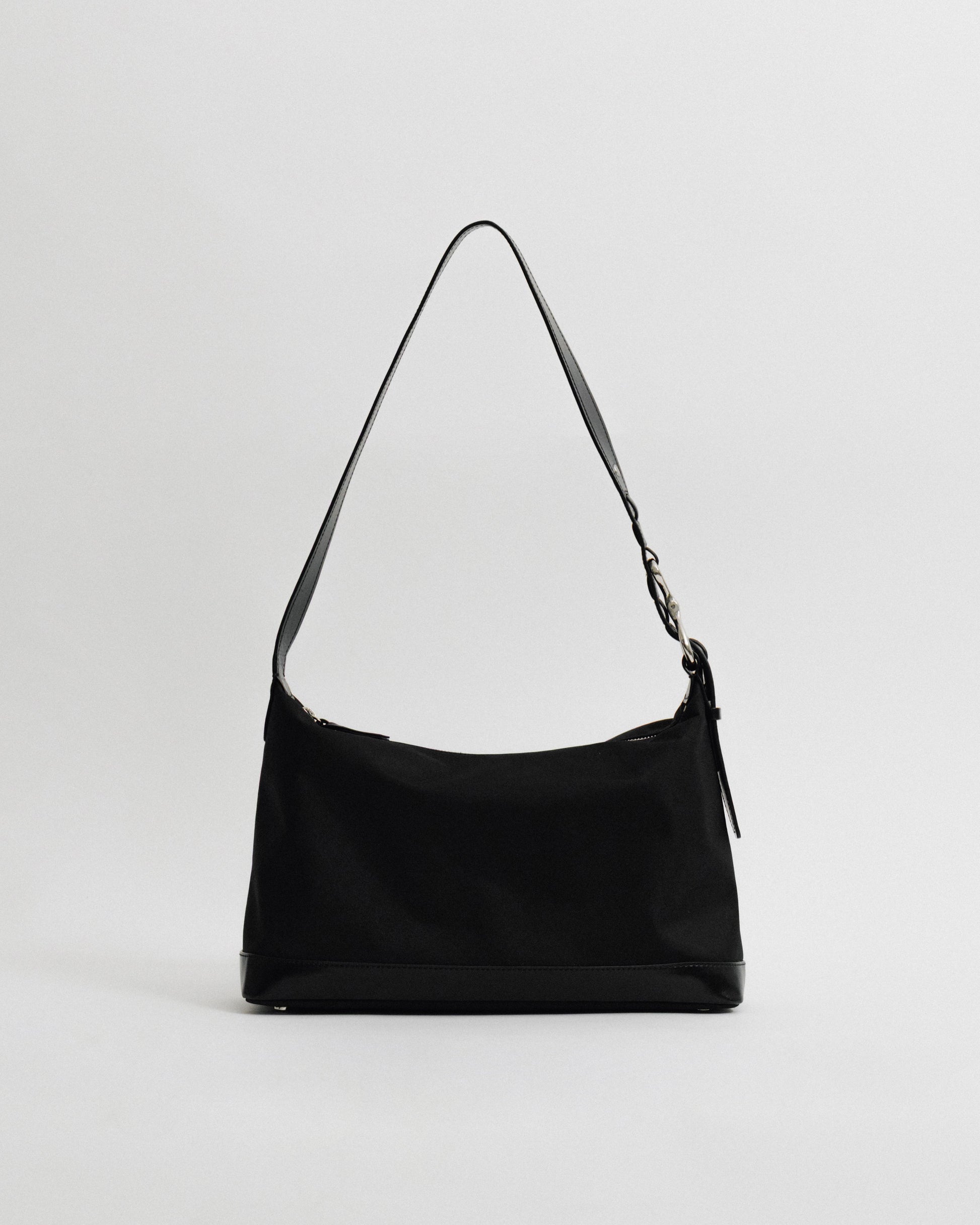 SAC TRESSÉ ÉPAULE TOILE BLACK