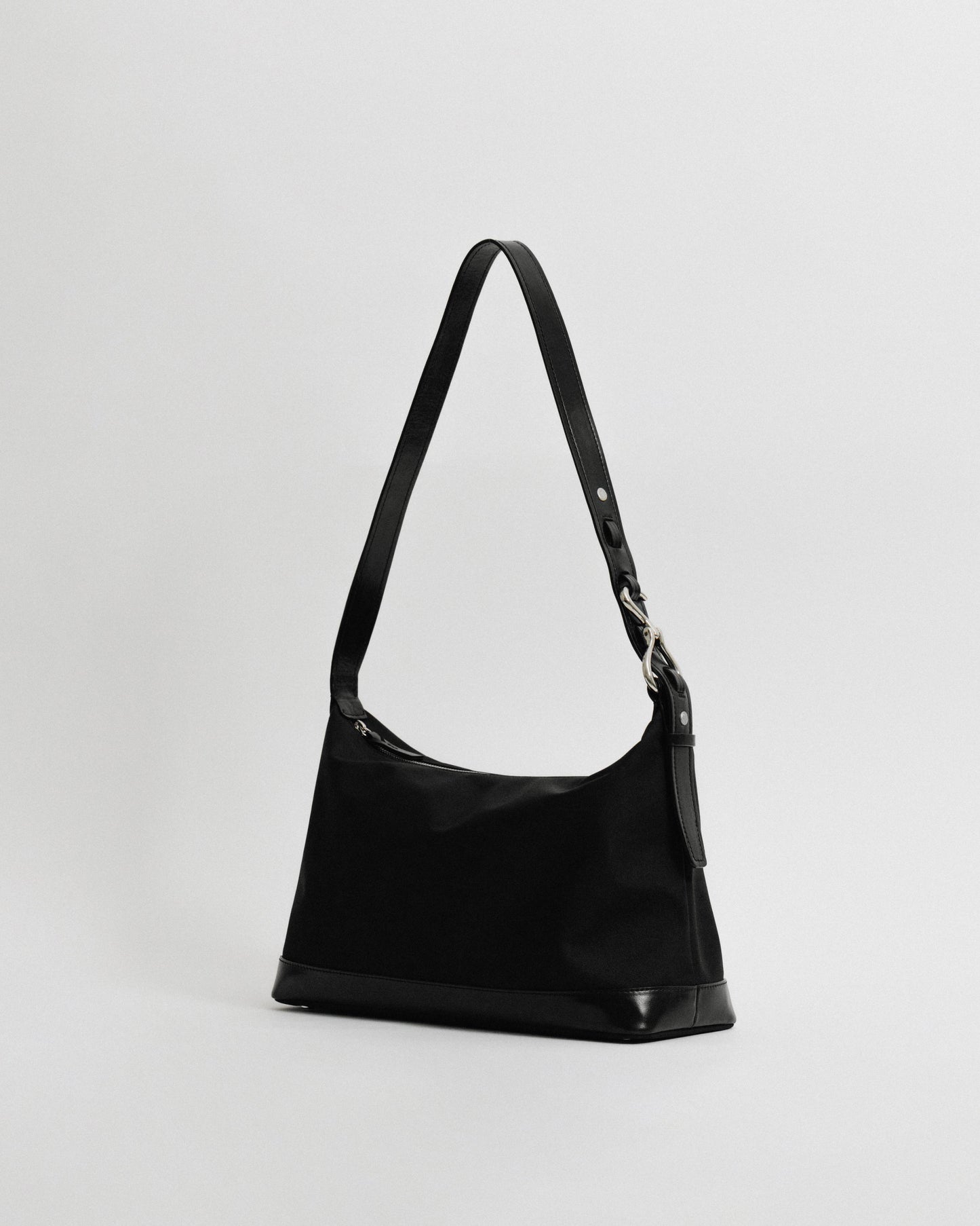 SAC TRESSÉ ÉPAULE TOILE BLACK