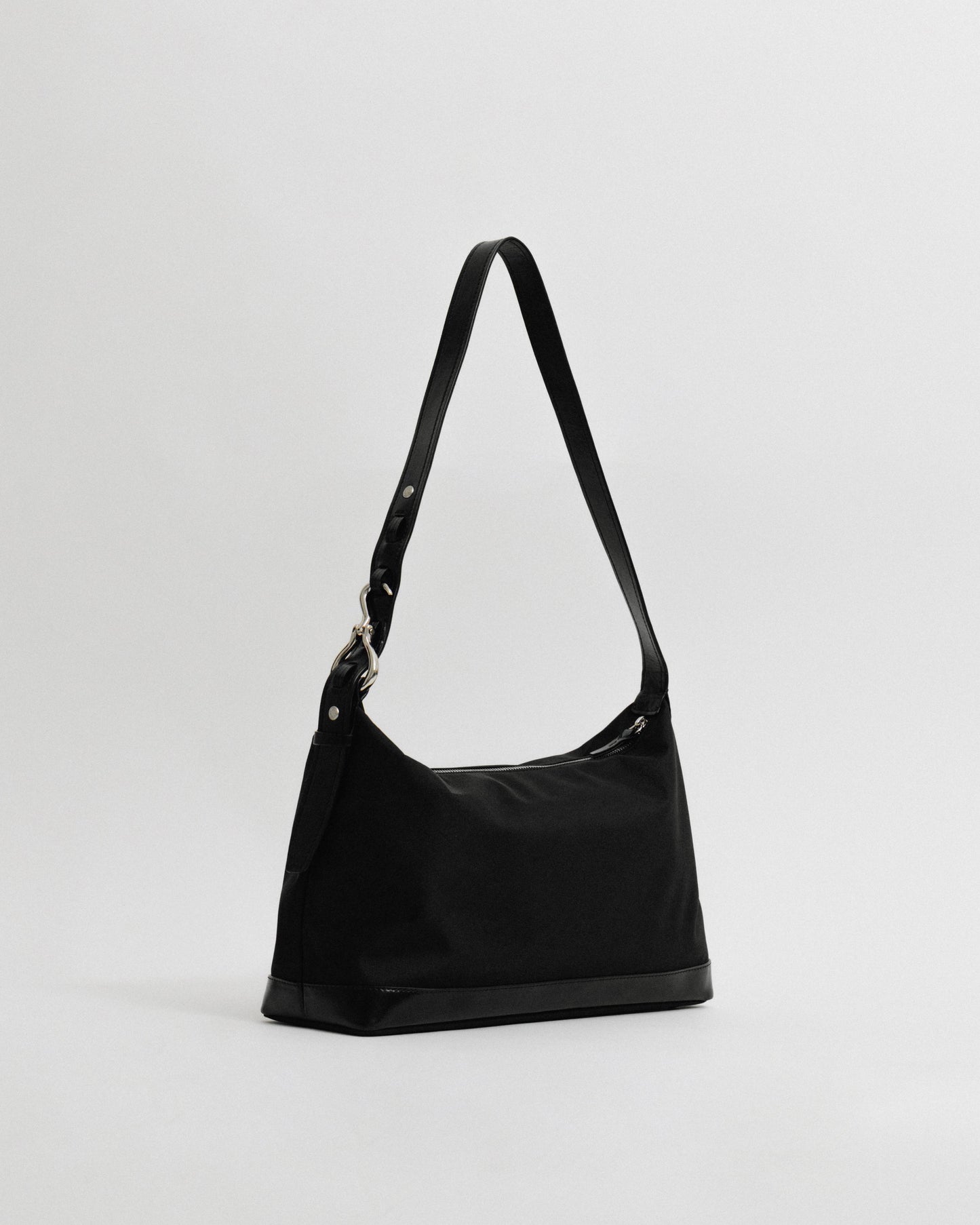 SAC TRESSÉ ÉPAULE TOILE BLACK
