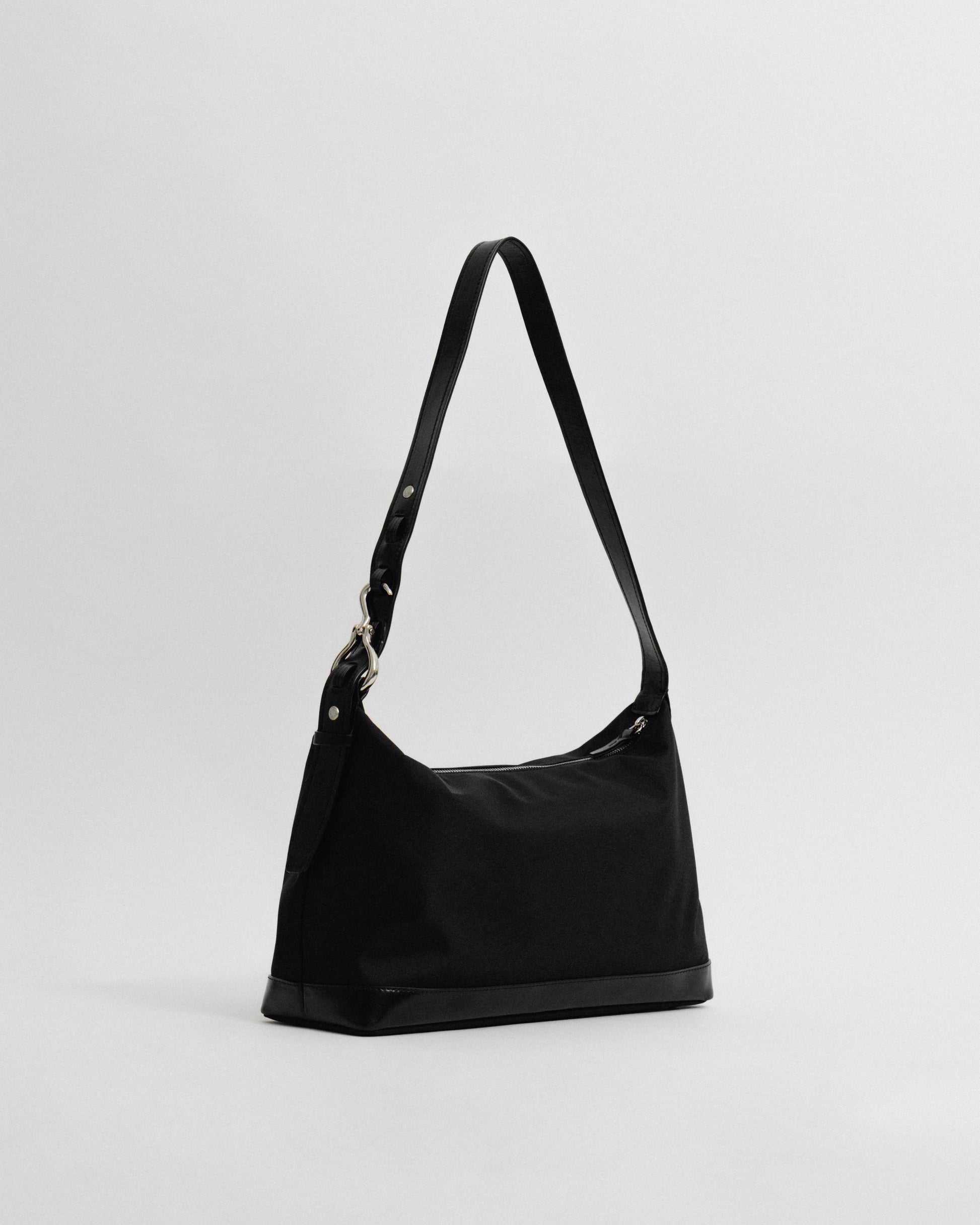 SAC TRESSÉ ÉPAULE TOILE BLACK