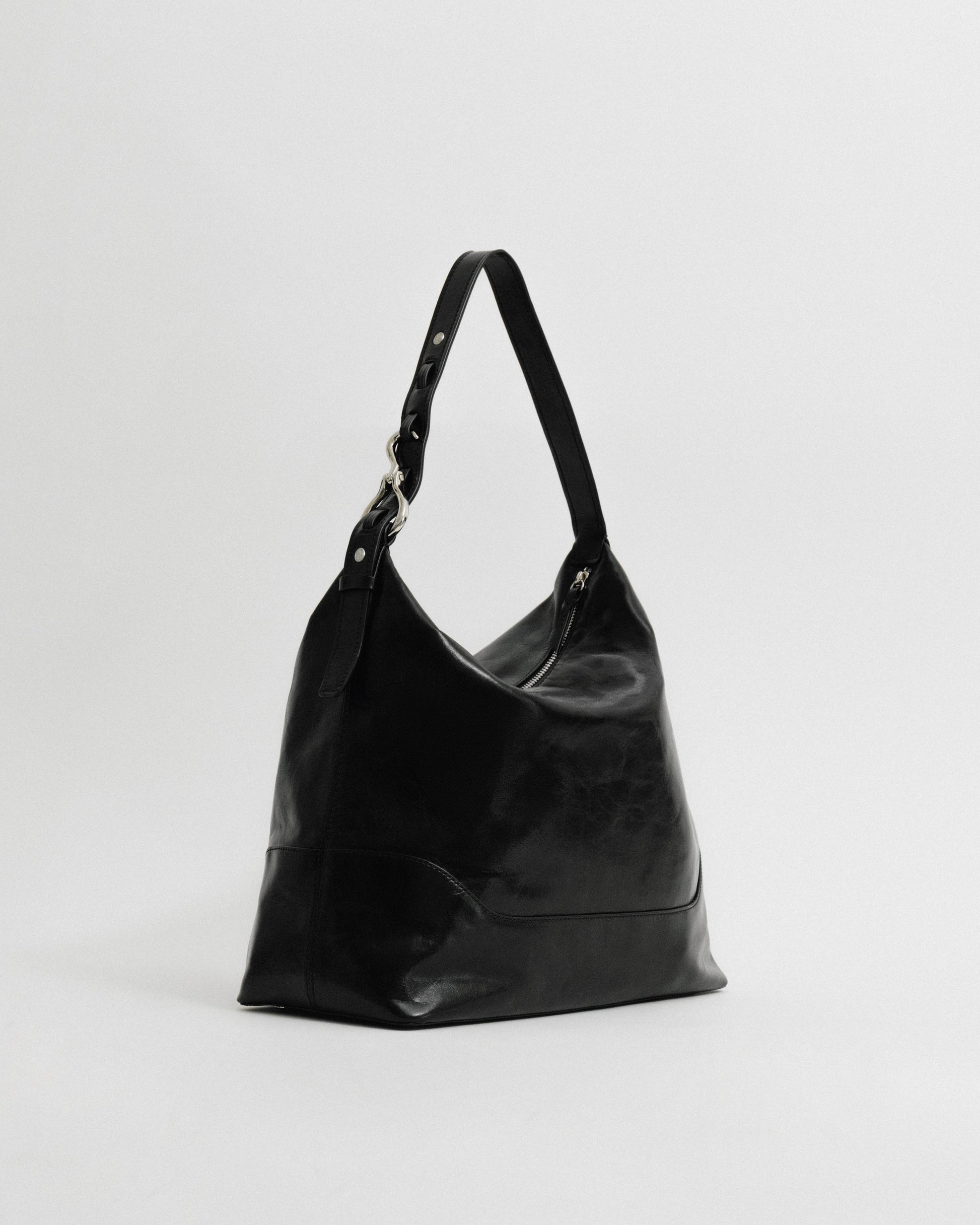 SAC TRESSÉ HOBO BLACK