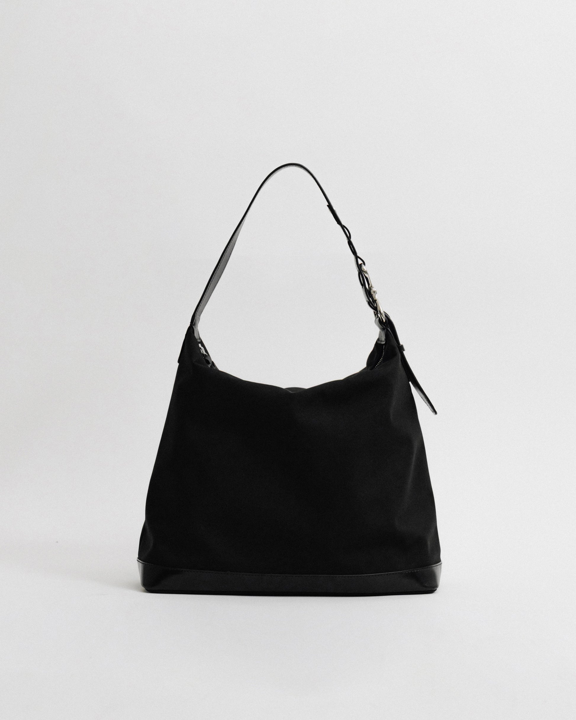 SAC TRESSÉ HOBO TOILE BLACK