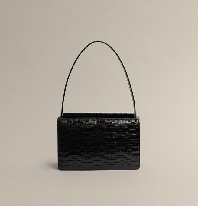 SAC PAUMELLE LIZARD BLACK