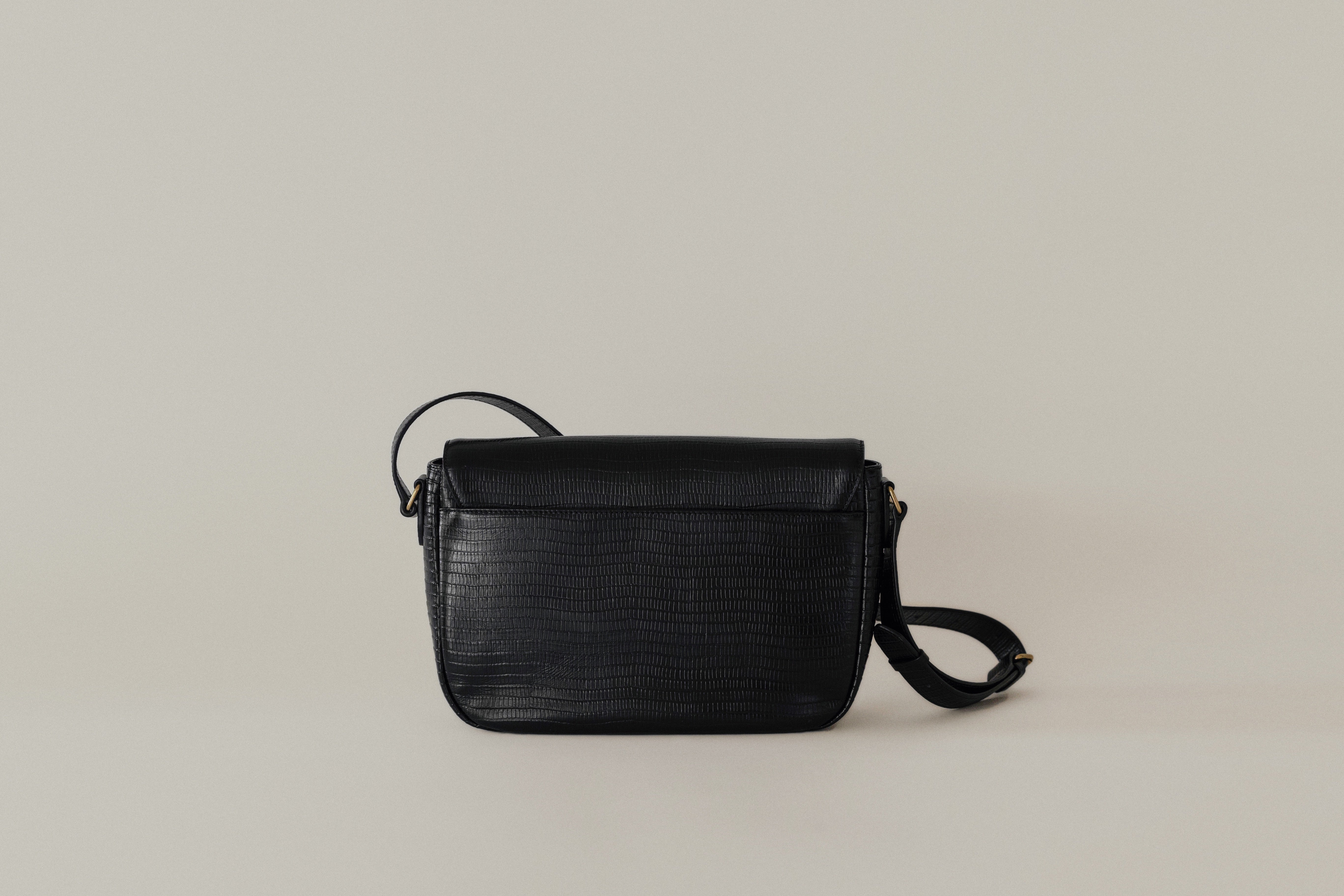 SAC CABILLOT SMALL LIZARD BLACK