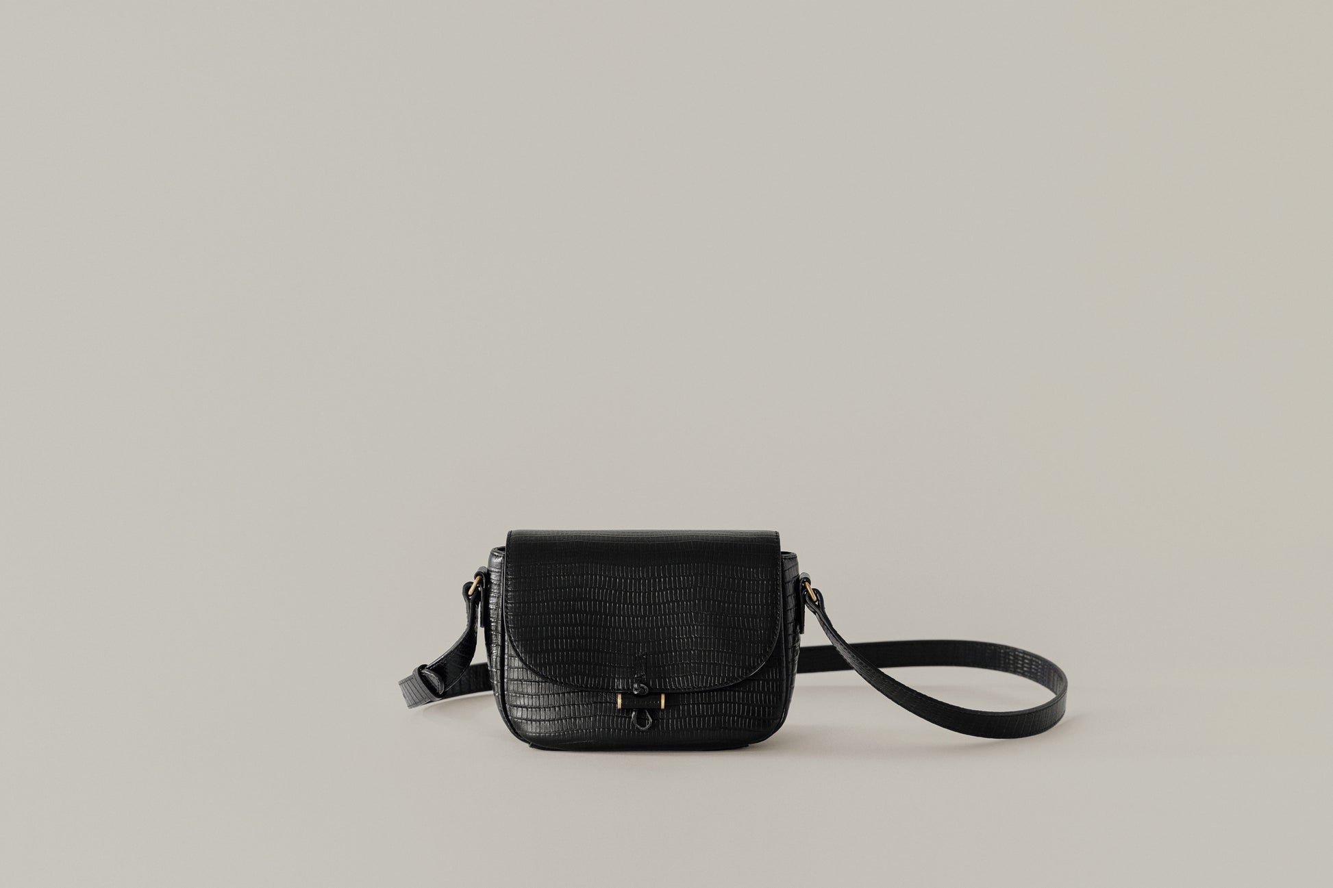 SAC CABILLOT MINI LIZARD BLACK