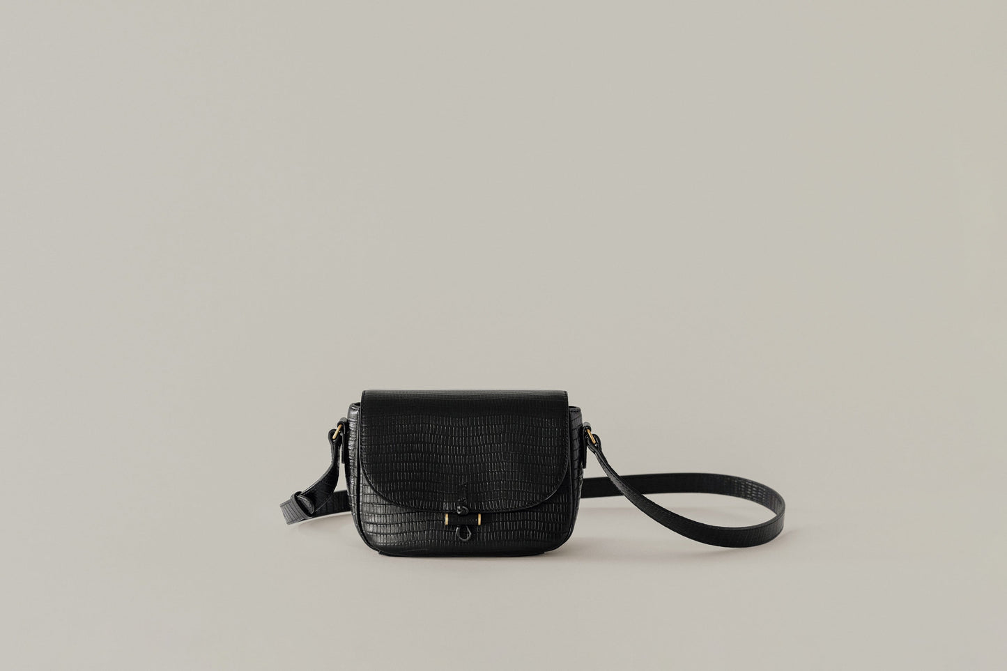 SAC CABILLOT MINI LIZARD BLACK