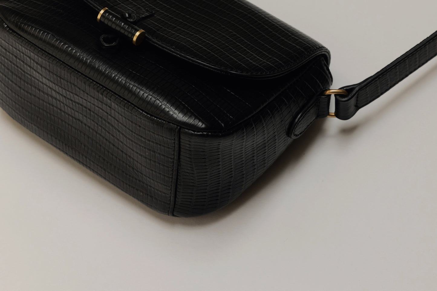 SAC CABILLOT MINI LIZARD BLACK