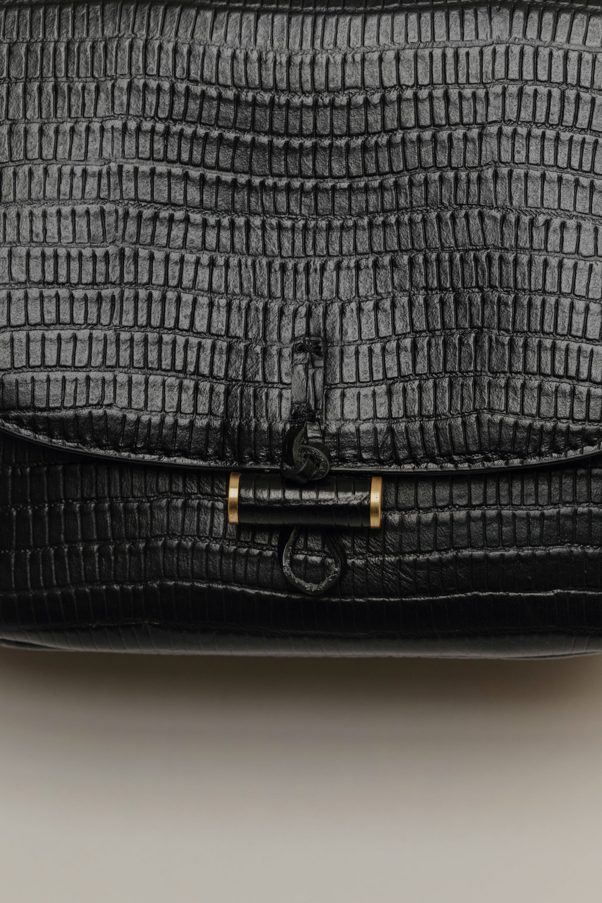 SAC CABILLOT MINI LIZARD BLACK