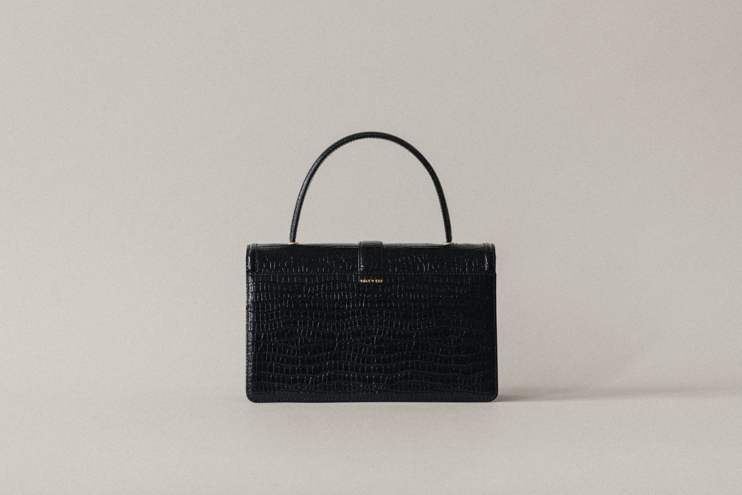 SAC BARREAU CROCO BLACK