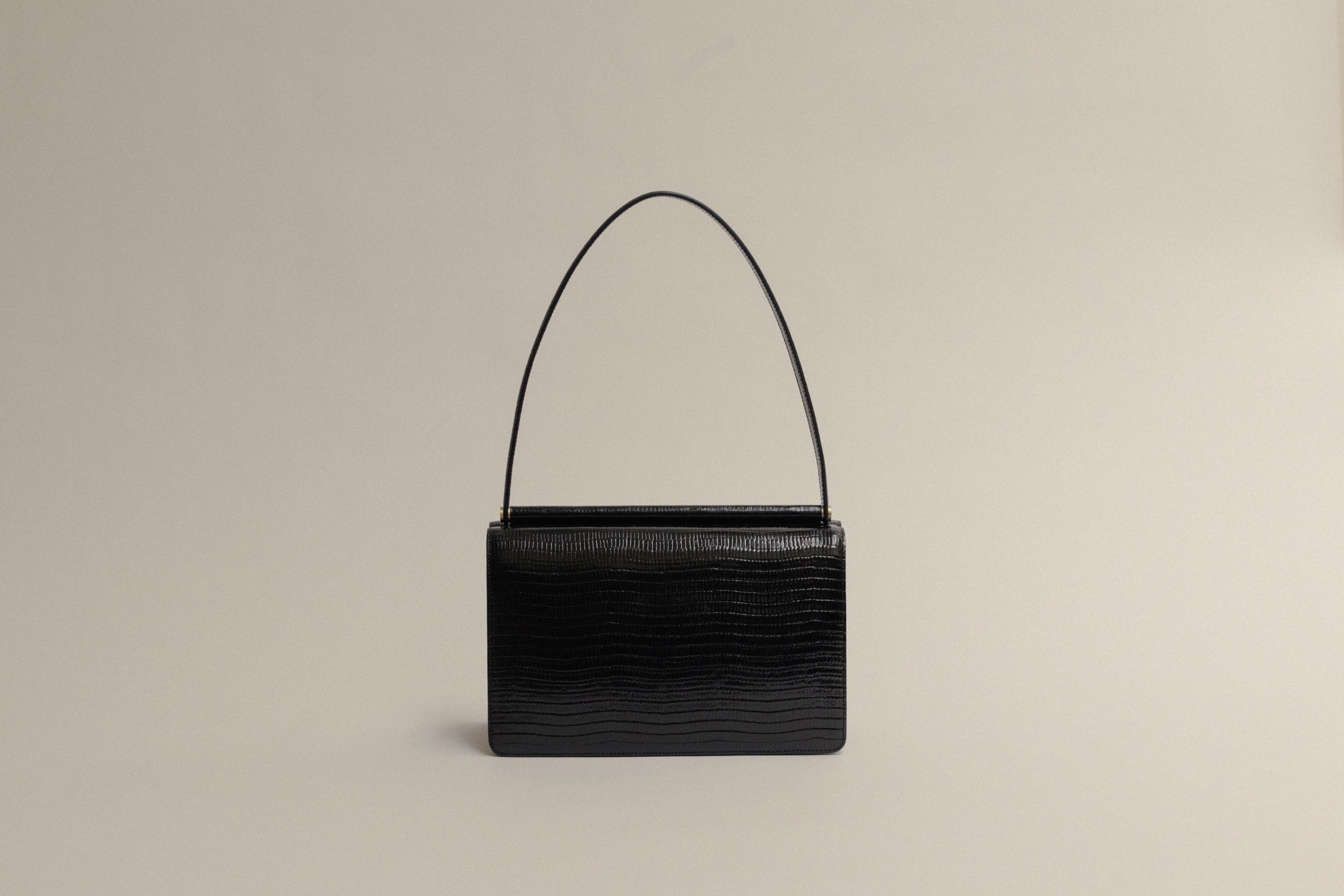 SAC PAUMELLE LIZARD BLACK