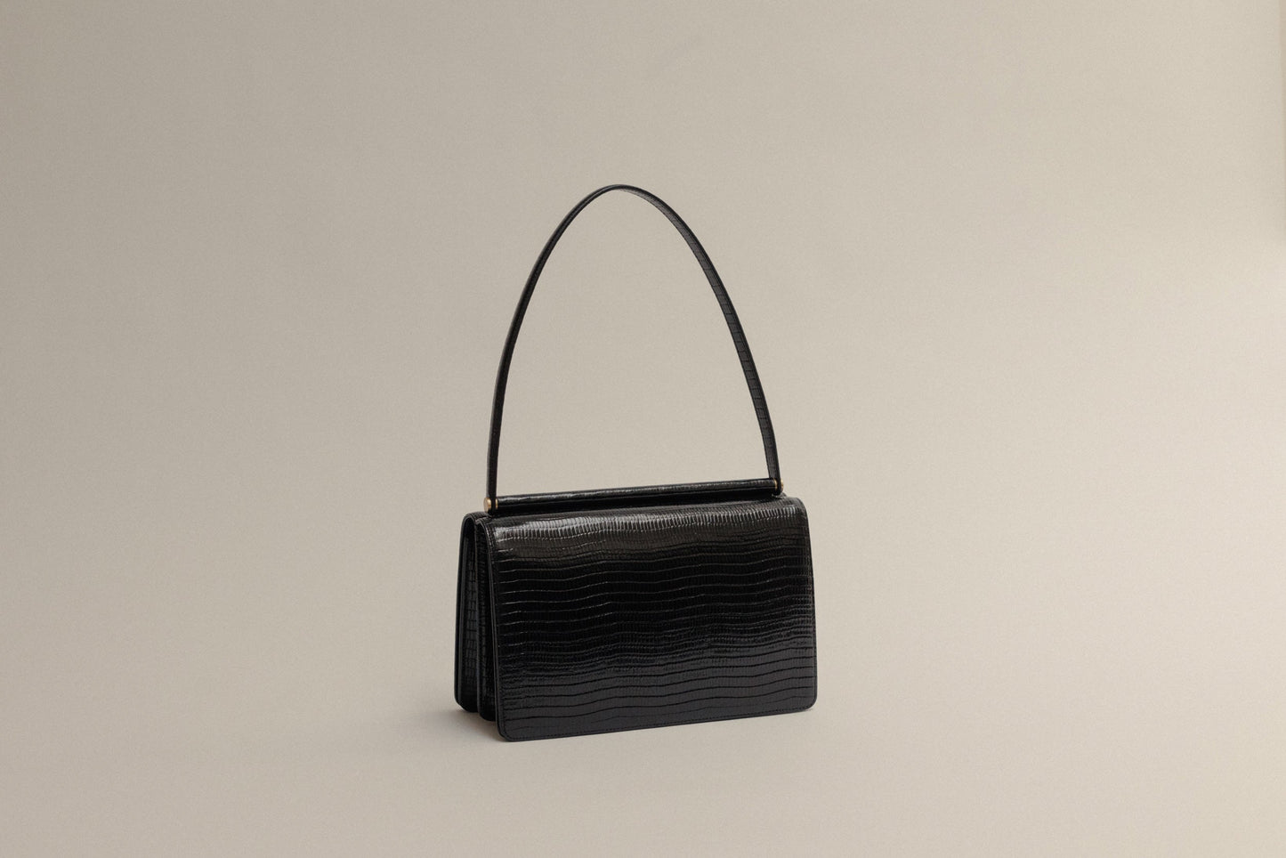 SAC PAUMELLE LIZARD BLACK