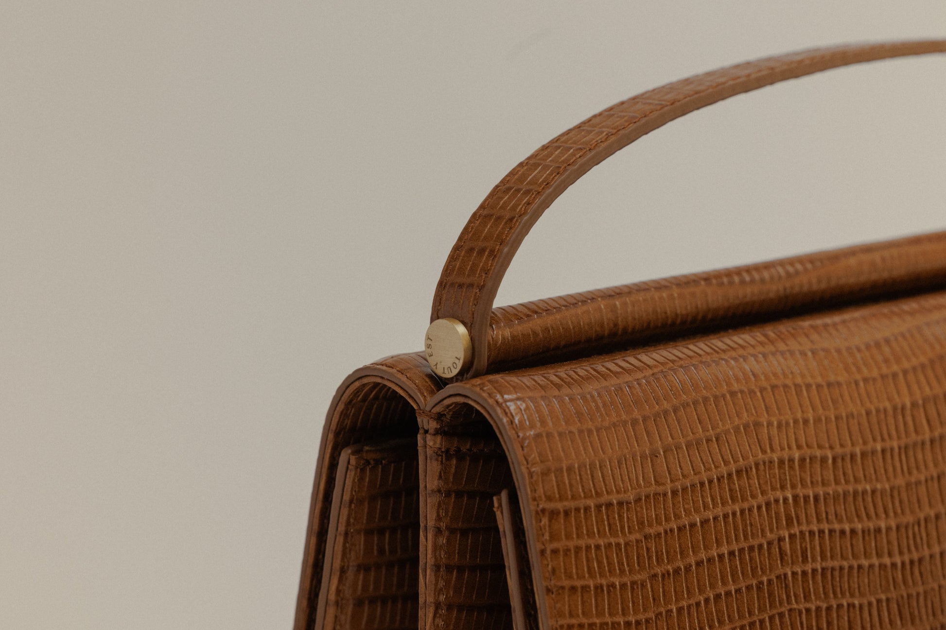 SAC PAUMELLE MINI LIZARD BROWN